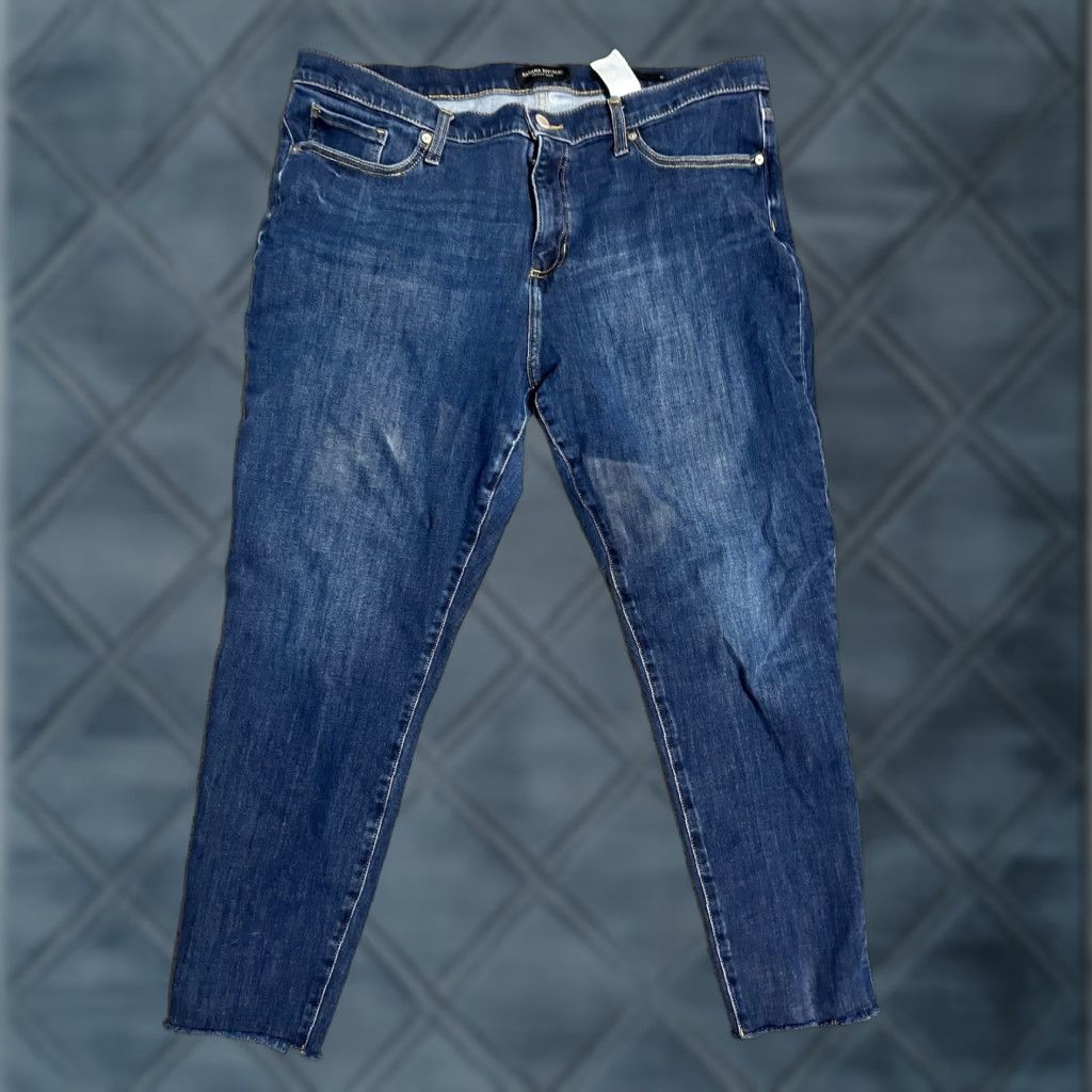 Banana Republic VINTAGE Banana Republic Premium Denim Mid-Rise Skinny Jeans Size 33 Raw Hem Women Jeans Slim Blue Cotton Polyester Denin 27in Inseam 8.5-10.5in2025 Size 24" / US 00 / IT 34 - 1 Thumbnail