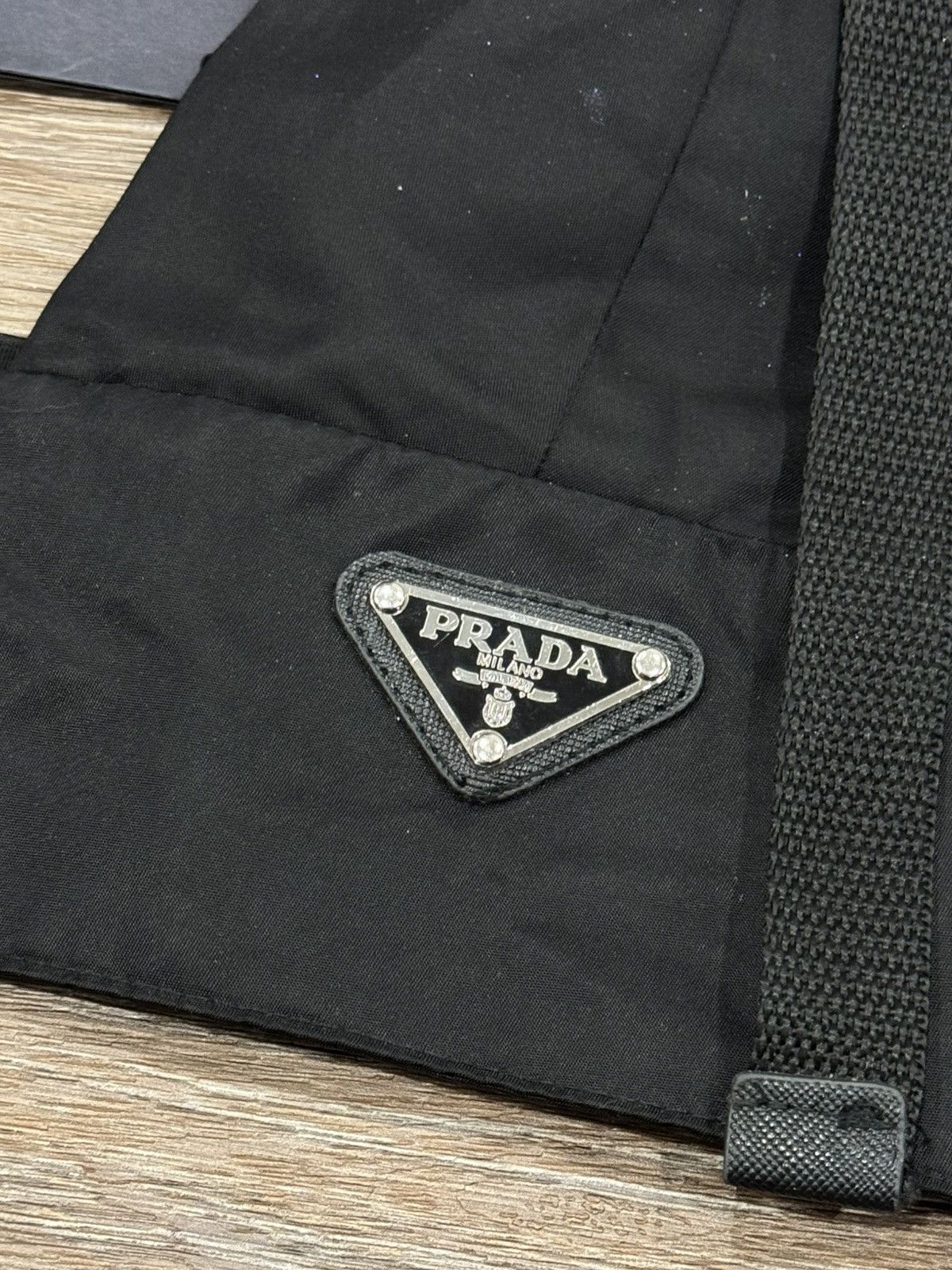 Prada Prada Milano Black Nylon Triangle Logo Harness Bralette Top Size M / US 6-8 / IT 42-44 - 6 Thumbnail