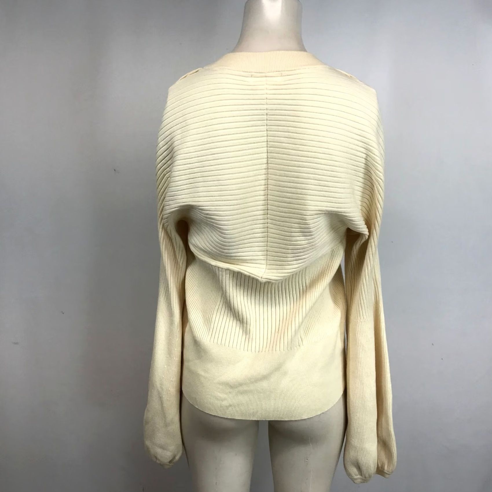 Vintage MAEVE XL WOMENS CREAM LONG SLEEVE SWEATER TOP Size XL / US 12-14 / IT 48-50 - 5 Thumbnail