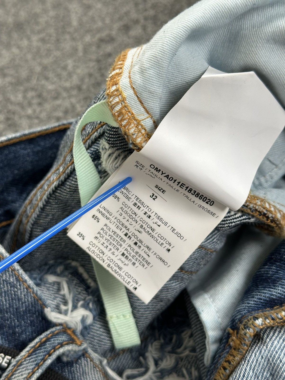 Off-White Off-White - Virgil Abloh AW18 Coulisse Slim Distressed Jeans Size US 32 / EU 48 - 17 Thumbnail