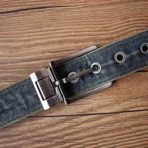 Japanese Brand nezawa x Jinno 47 Inch Vintage Workwear Denim Belt Size ONE SIZE - 6 Thumbnail