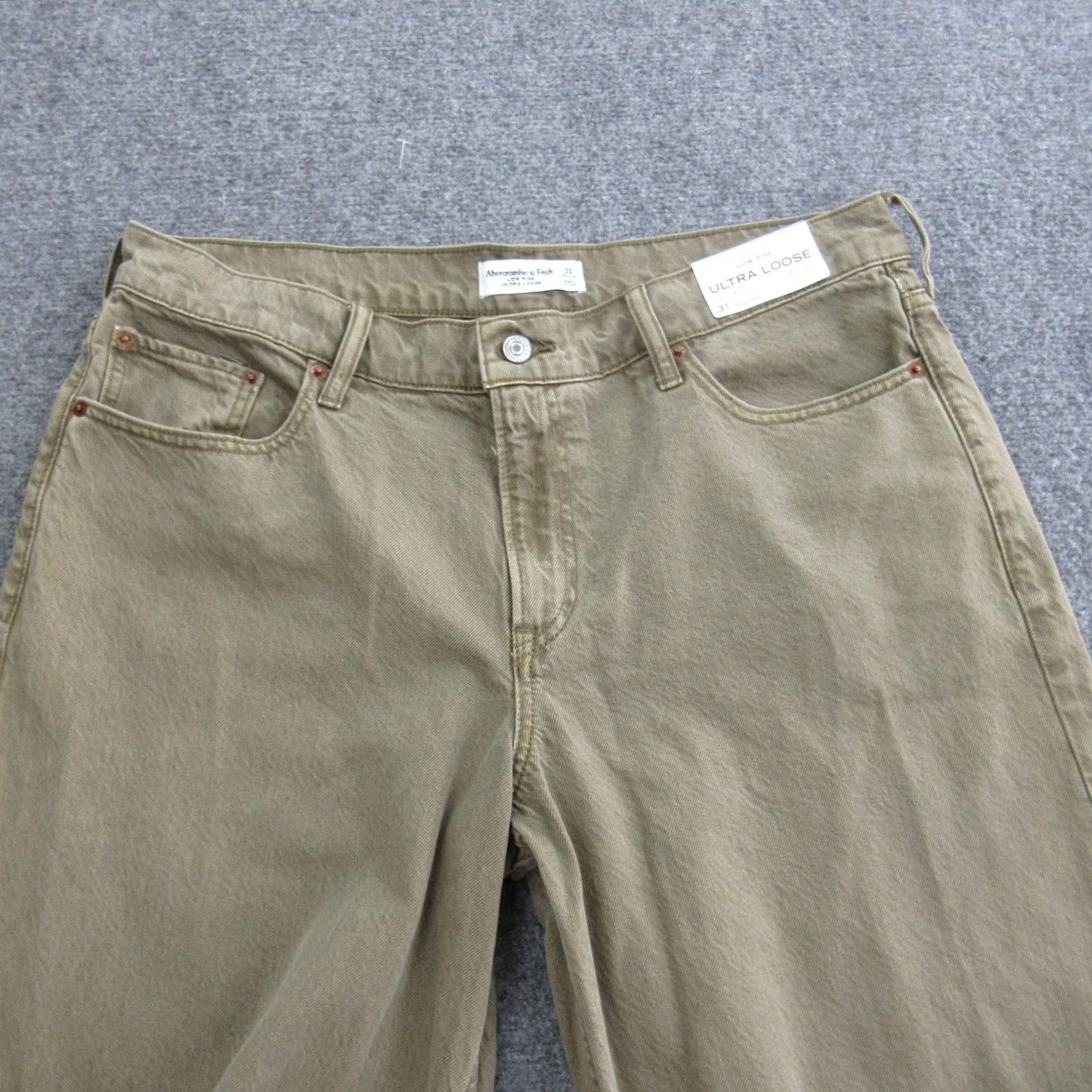 Abercrombie & Fitch Abercrombie & Fitch Jeans Womens 31x30 Beige Low Rise Ultra Loose Wide Leg Denim Size 24" / US 00 / IT 34 - 4 Thumbnail