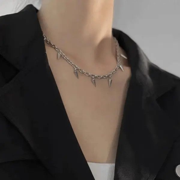 Jewelry Kurosawa x Hino Spiked Rivet Chain Necklace Choker Size ONE SIZE - 5 Thumbnail