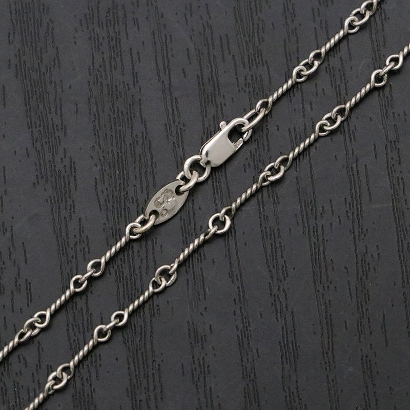 image of Chrome Hearts White Gold Twist Chain - 20 Inch, Men's
