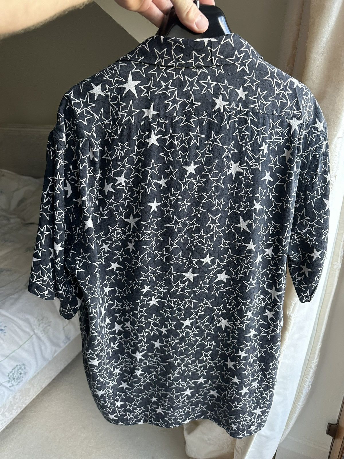 Saint Laurent Paris SS20 Saint Laurent star silk camp shirt Hawaiian 42 short Size US L / EU 52-54 / 3 - 19 Thumbnail