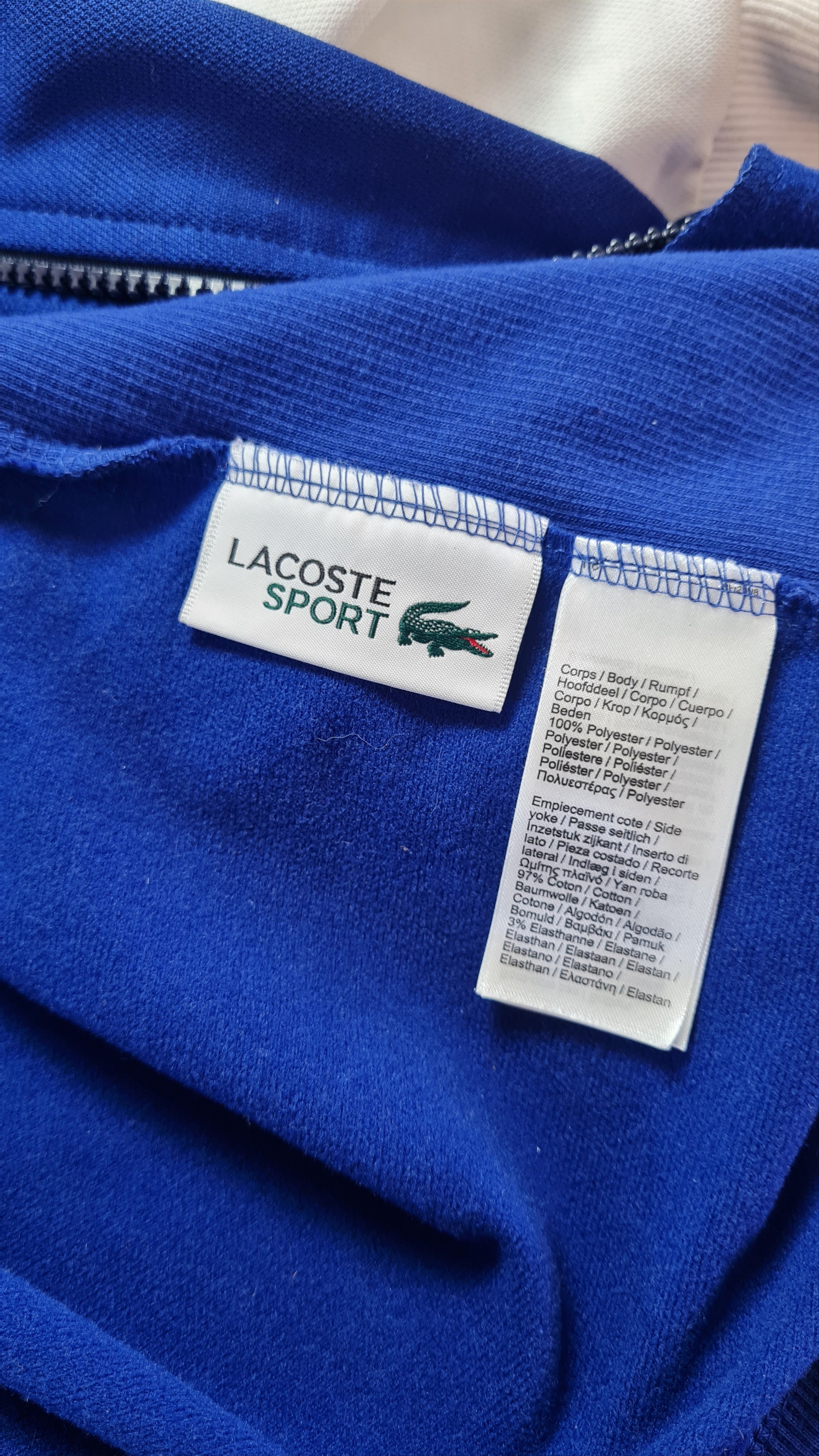 Lacoste Vintage sweatshirt LACOSTE Mens Track Jacket Blue Size US XXL / EU 58 / 5 - 6 Thumbnail