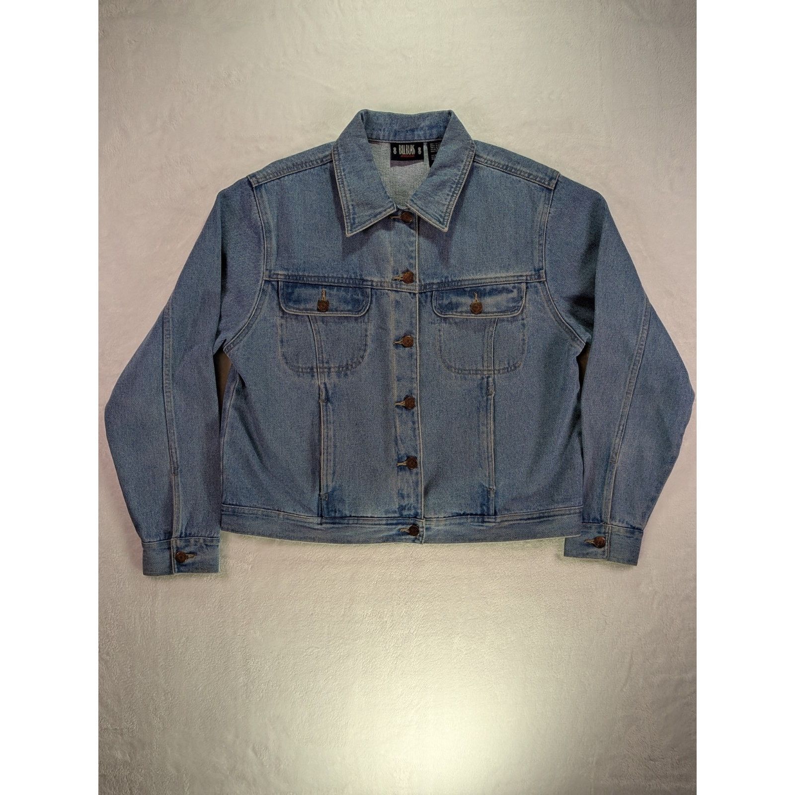Bill Blass Vintage Bill Blass Denim Jacket L Blue 100% Cotton Jean Size L / US 10 / IT 46 - 1 Thumbnail