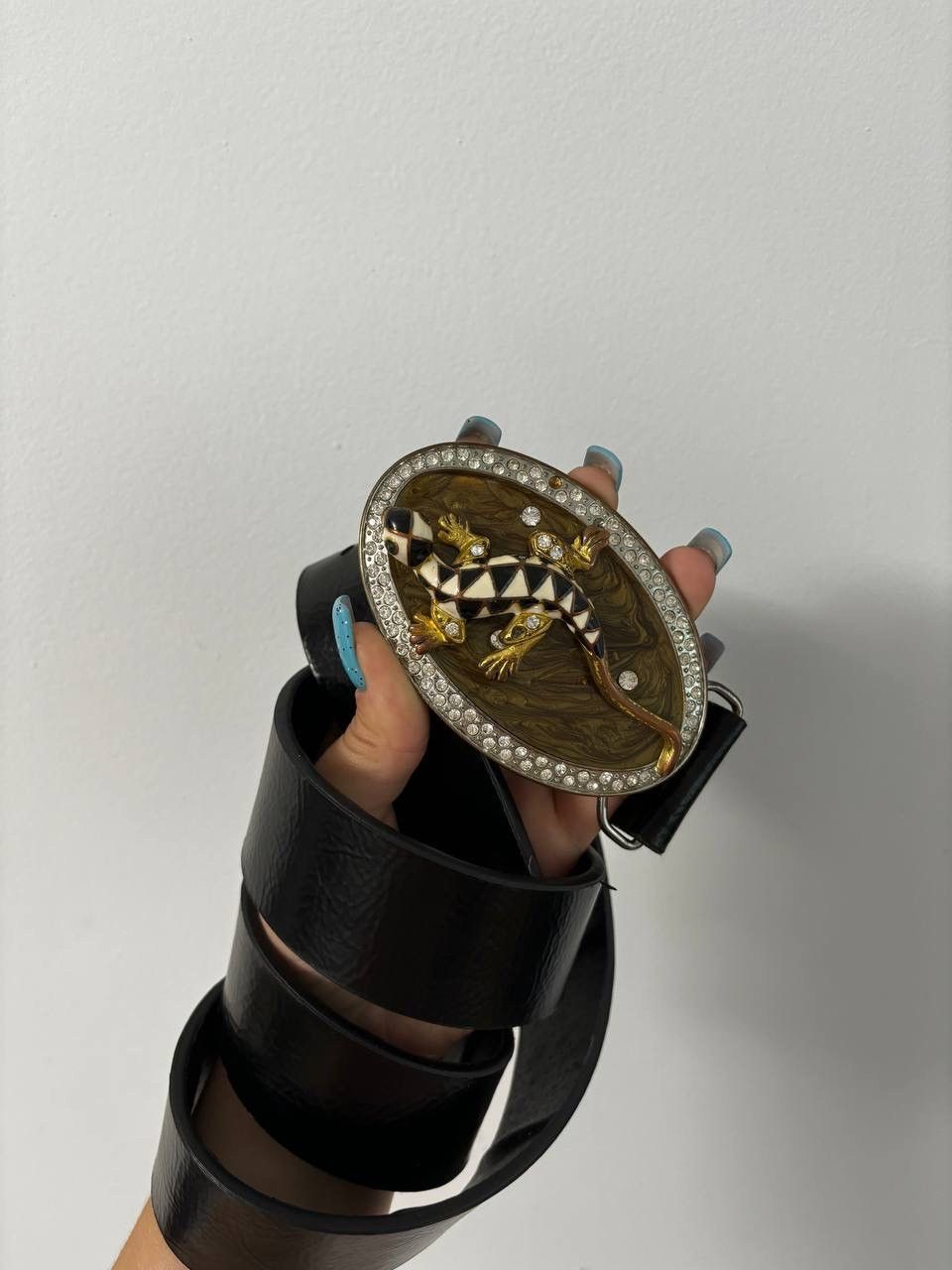Japanese Brand Rhinestones distressed punk faded belt bb Simon style Size ONE SIZE - 2 Thumbnail