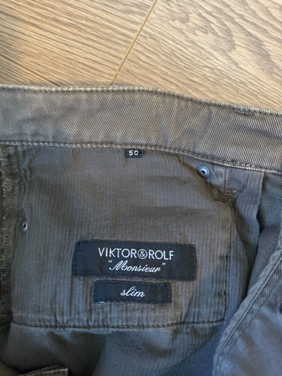 Viktor & Rolf Viktor & Rolf Men's Brown Chino Cotton Pants US 34x32 EU 50 Size US 34 / EU 50 - 5 Thumbnail