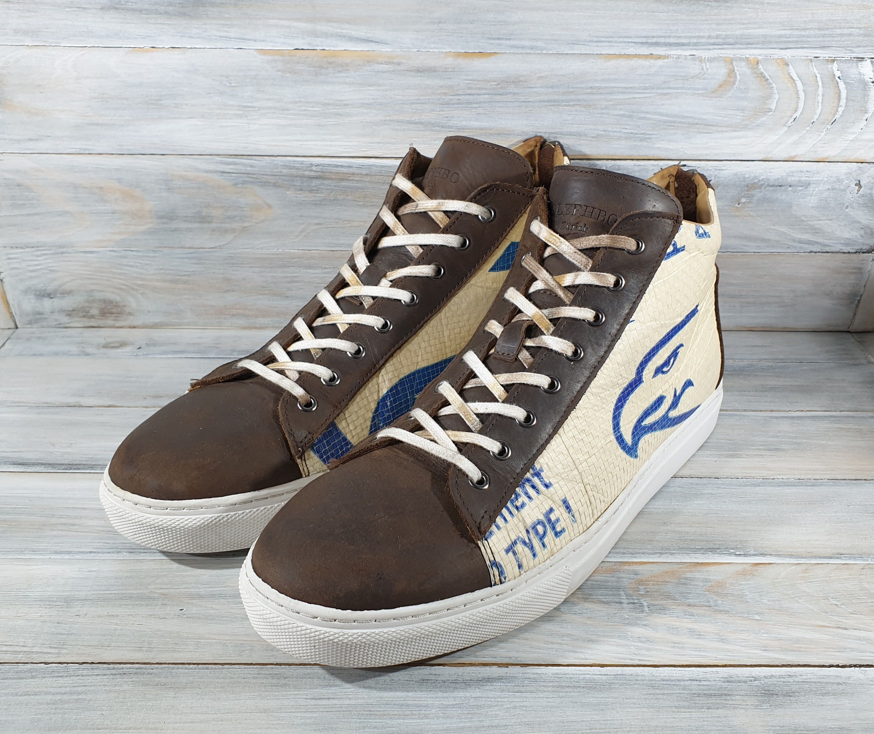 Other ELEPHBO Zurich SNEAKERS HIGH BLUE EAGLE Handmade Size US 11 / EU 44 - 16 Thumbnail