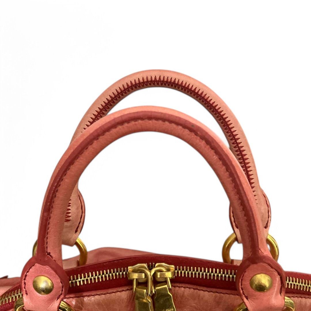 Miu Miu Miu Miu - Ribbon Vitello Rose Pink Handbag Leather Shoulder Size ONE SIZE - 7 Thumbnail