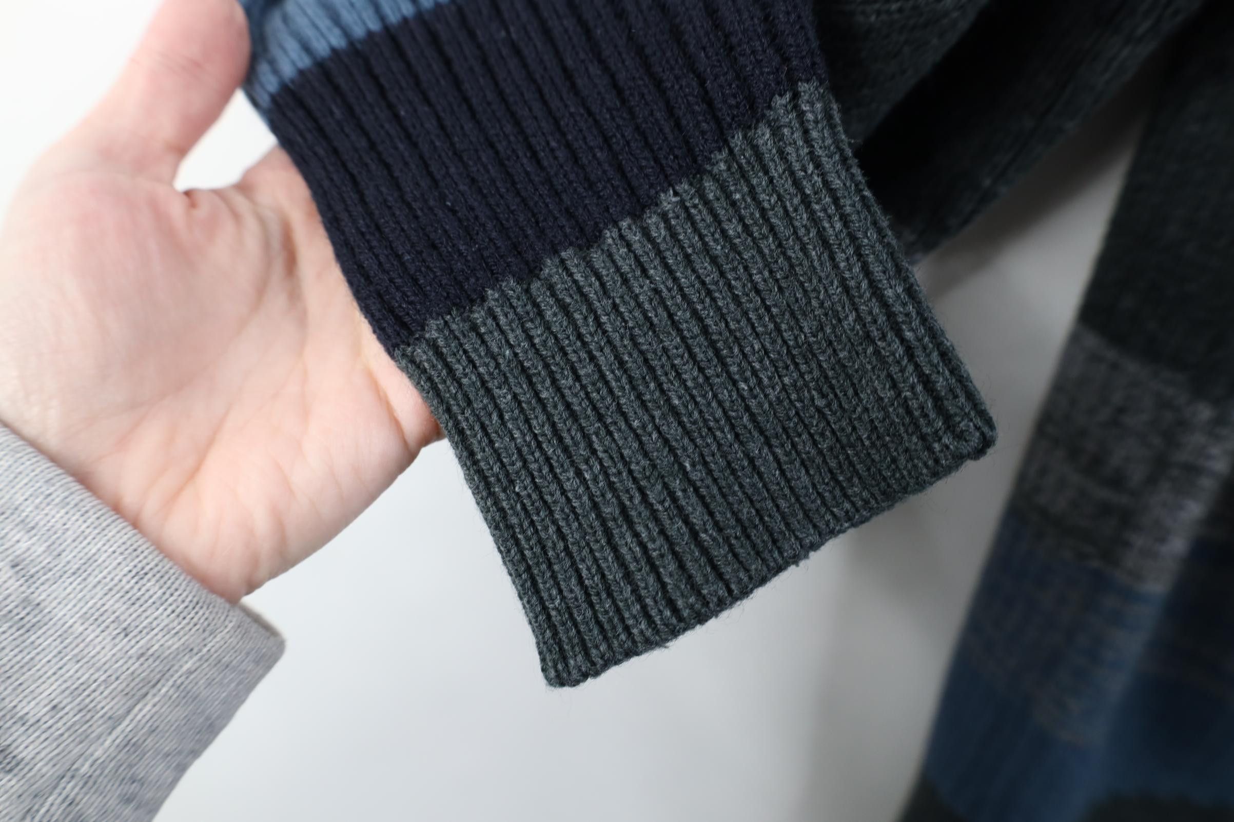 Vintage Vintage 90s Streetwear Block Ribbed Knit Sweater Stretch Size US S / EU 44-46 / 1 - 7 Thumbnail