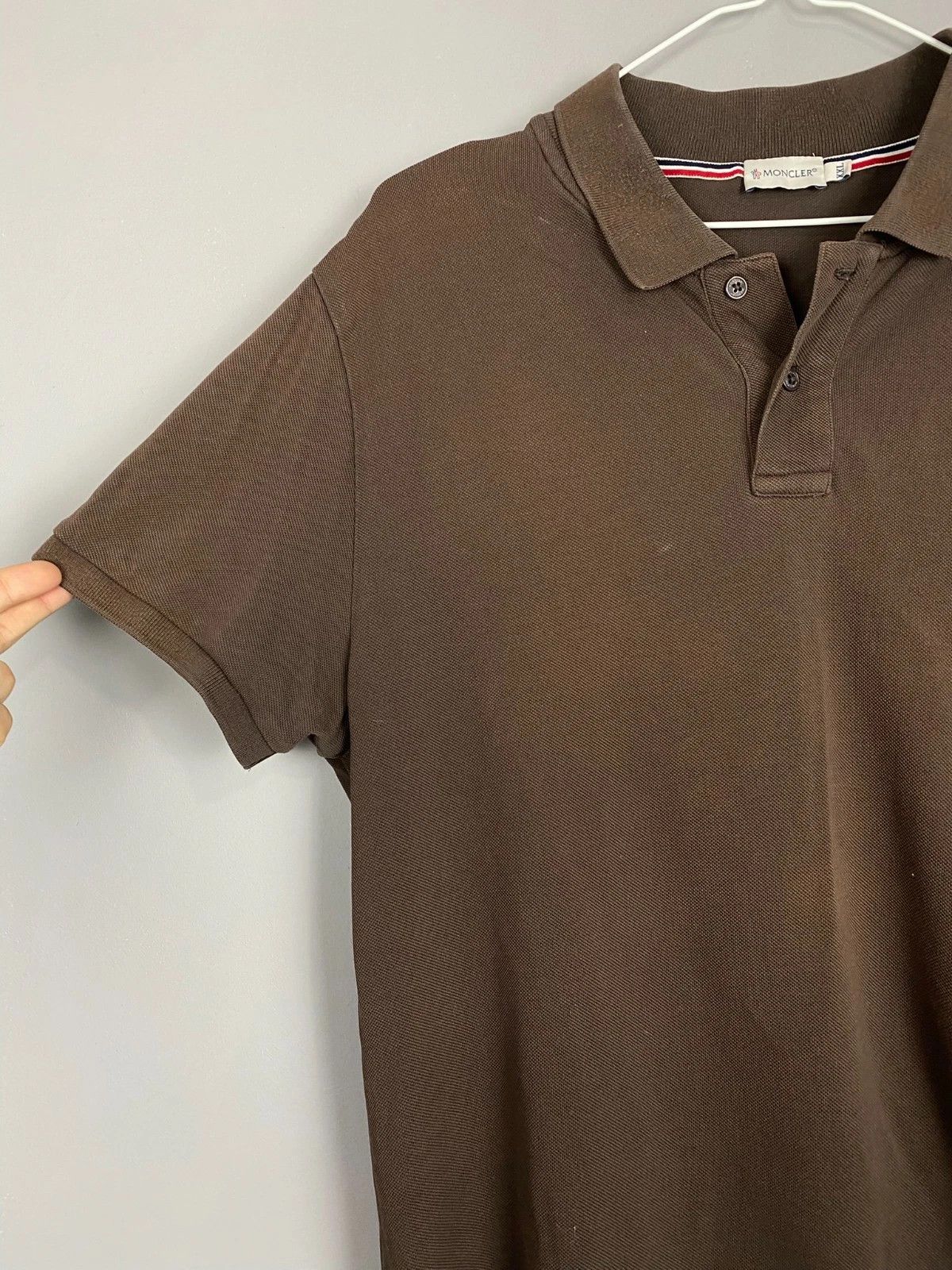Moncler Moncler Polo Shirt XXL Brown Maglia Slim Fit Logo Size US XXL / EU 58 / 5 - 7 Thumbnail