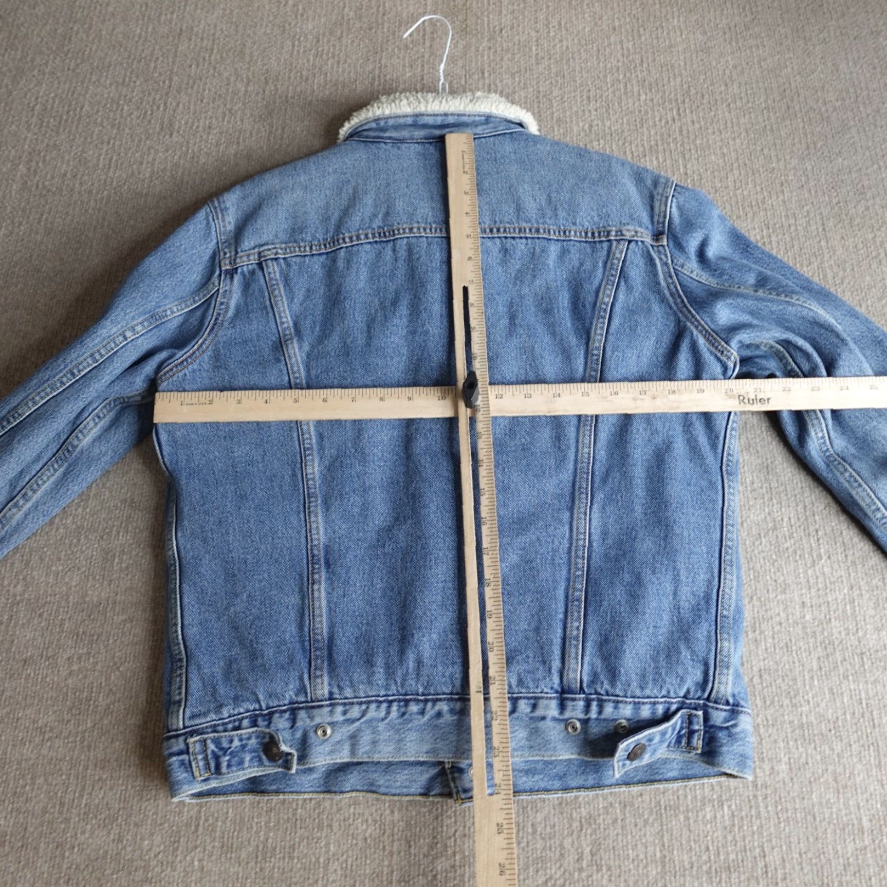 Levi's Levi's Jacket Small Blue Denim Trucker Sherpa Lined Snap Front Men Regular Size S Biker Style Size US S / EU 44-46 / 1 - 4 Thumbnail