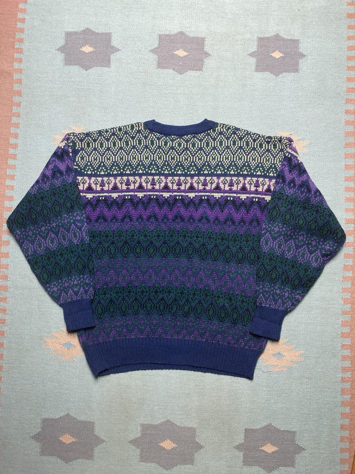 Vintage Acrylic knit sweater falls creek Icelandic Nordic adul large Size US L / EU 52-54 / 3 - 4 Thumbnail