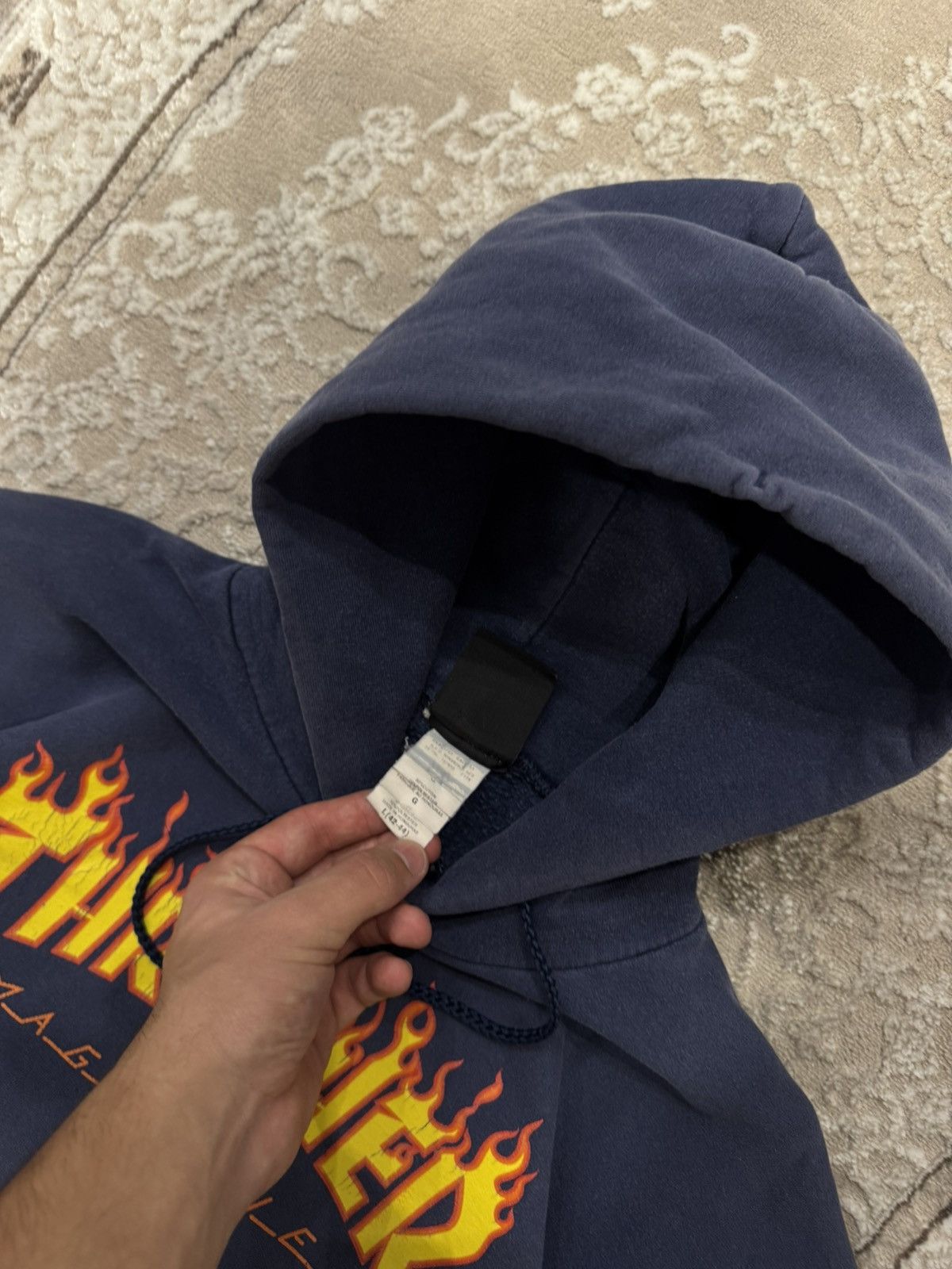 Thrasher Vintage 90s Thrasher Magazine Distressed Hoodie Sweatshirt Size US L / EU 52-54 / 3 - 5 Thumbnail