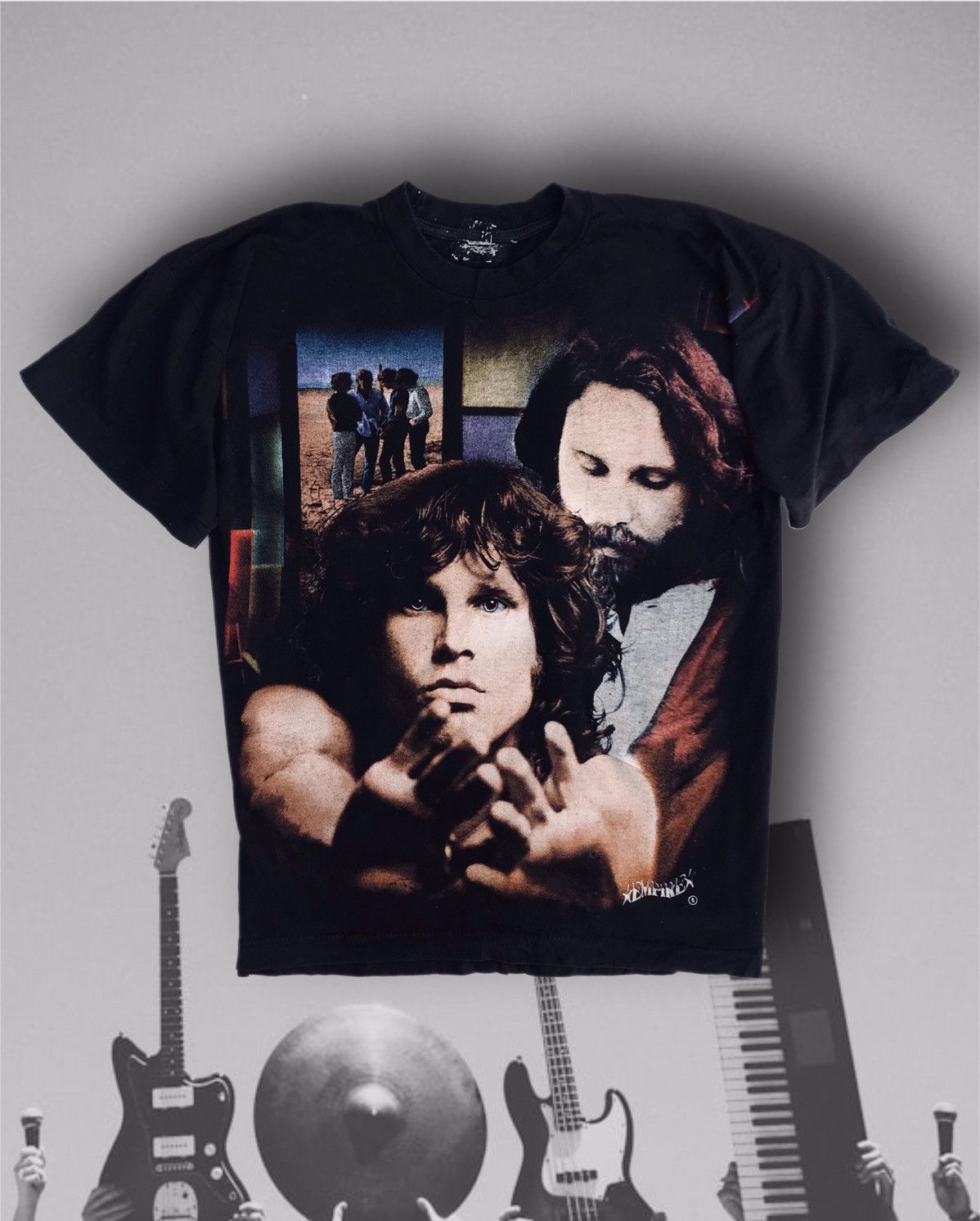 Band Tees Rare Vintage 90s Jim Morrison Hotel The Doors Empire Bootleg Size US M / EU 48-50 / 2 - 1 Thumbnail