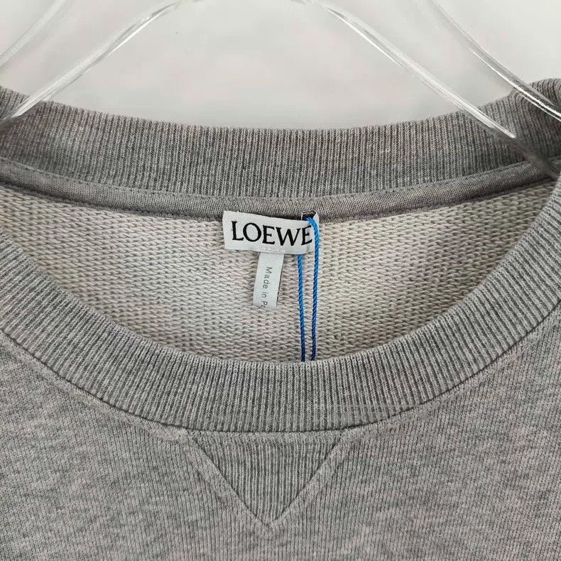 Loewe Loewe Gray Letter Embroidered Round Neck Sweatshirt Size L / US 10 / IT 46 - 3 Thumbnail