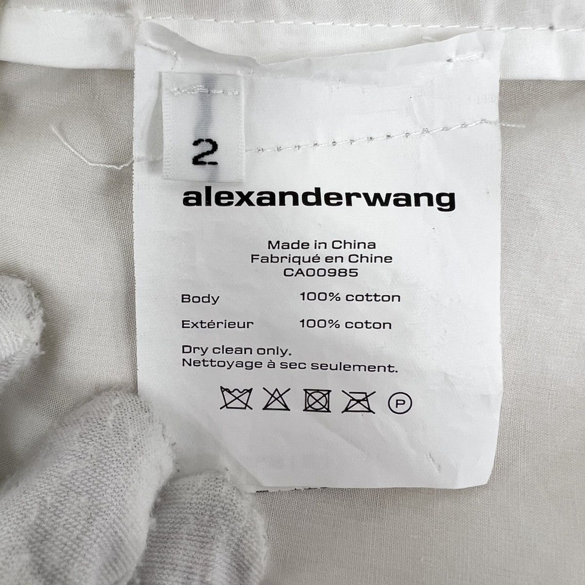 Alexander Wang Alexander Wang White Lapel Twisted Short Sleeve Dress K26WX Size M / US 6-8 / IT 42-44 - 7 Thumbnail