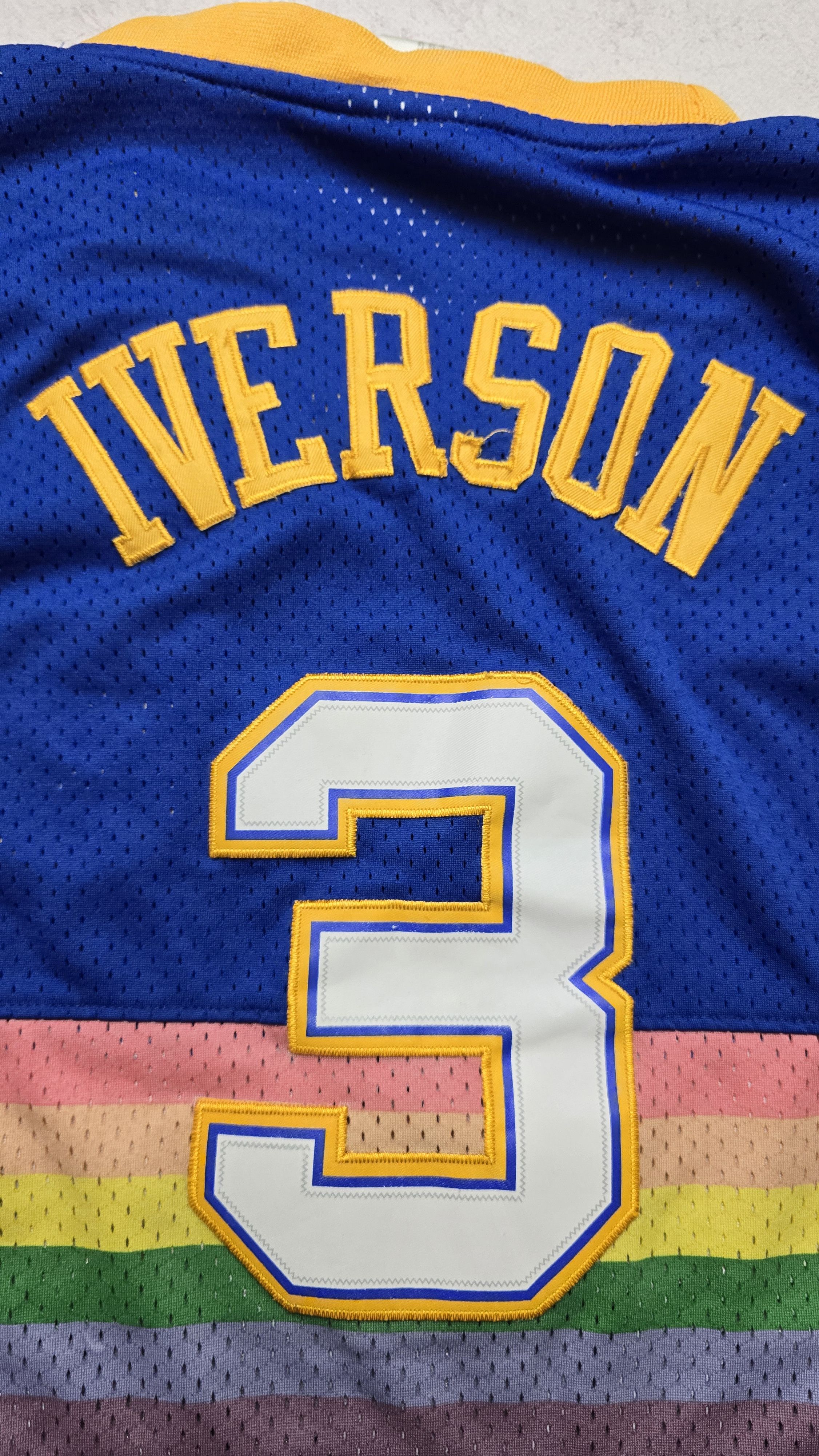 Adidas Denver Nuggets Iverson #3 Hardwood Classics Sewn Jersey Size US M / EU 48-50 / 2 - 5 Thumbnail