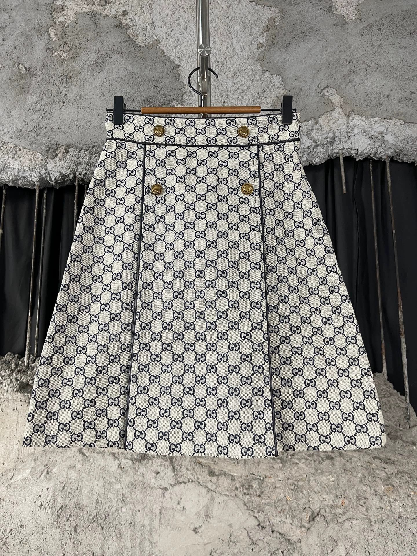 Gucci Gucci GG Allover Print Women's Skirt Size 38 (New) Size 26" / US 2 / IT 38 - 1 Thumbnail