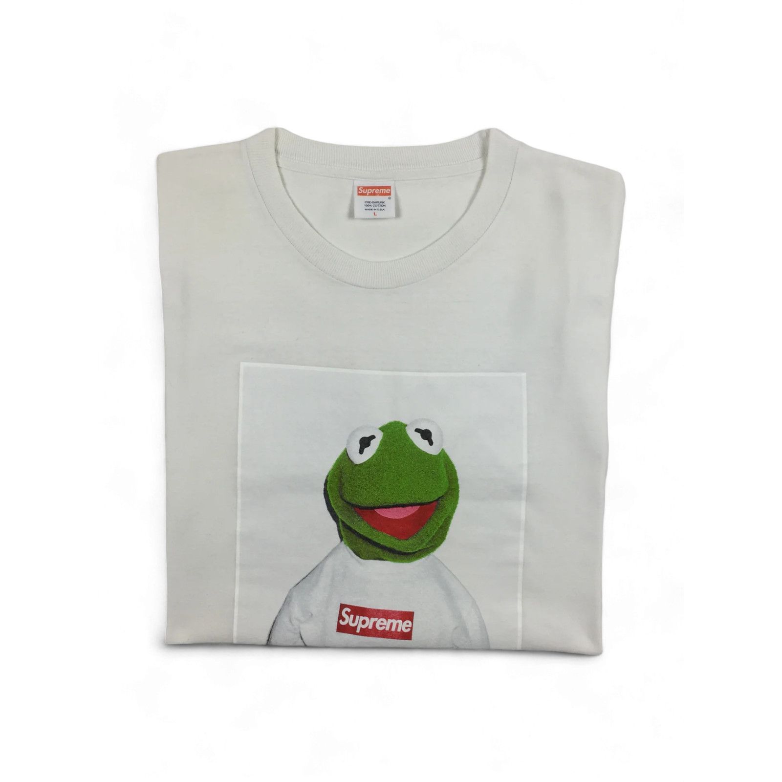 Supreme 2008 Supreme Kermit White Photo Tee Size US L / EU 52-54 / 3 - 3 Thumbnail