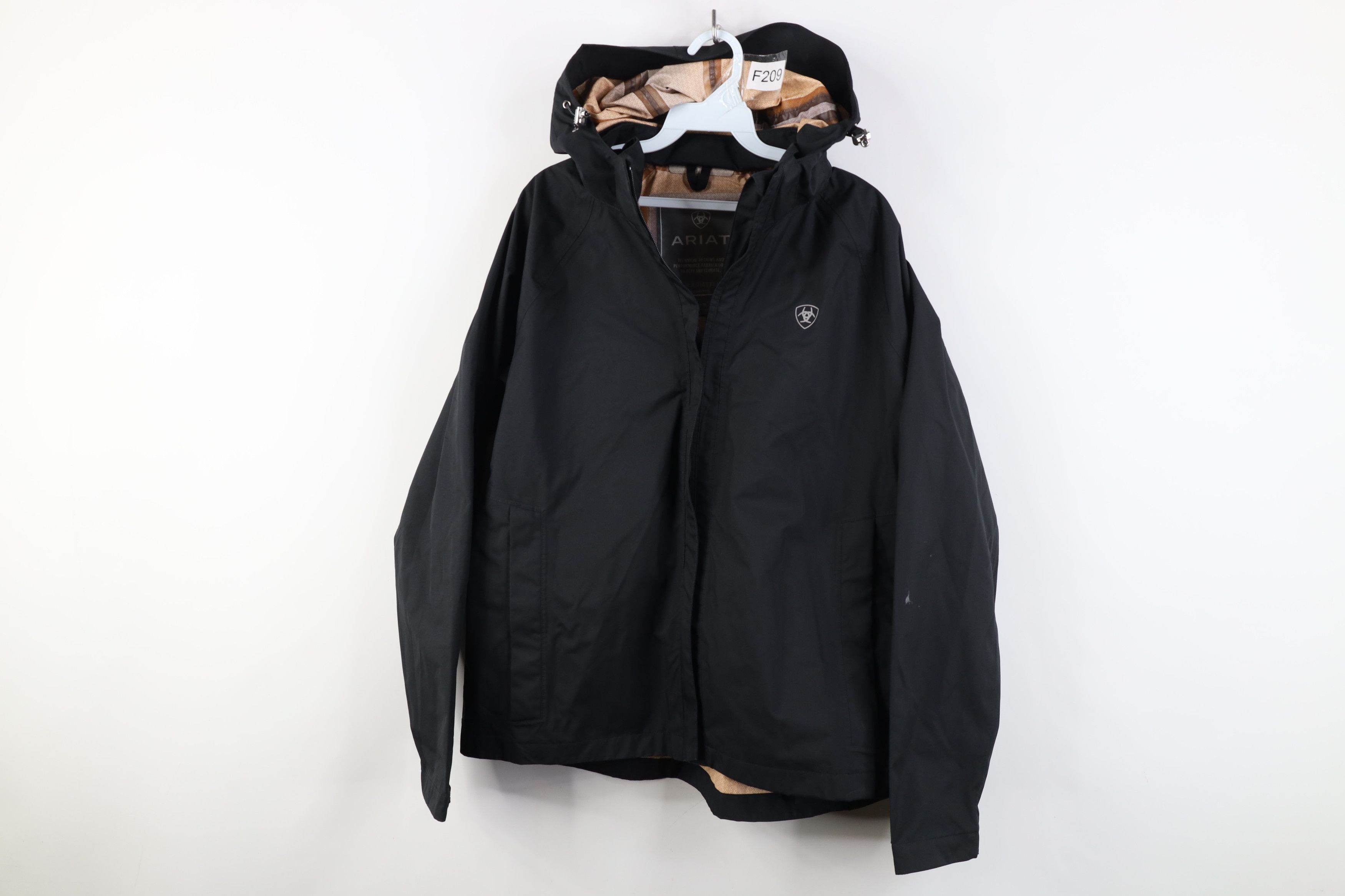 Ariat Ariat Ariattek Waterproof Hooded Full Zip Jacket Coat Black Size XL / US 12-14 / IT 48-50 - 1 Thumbnail