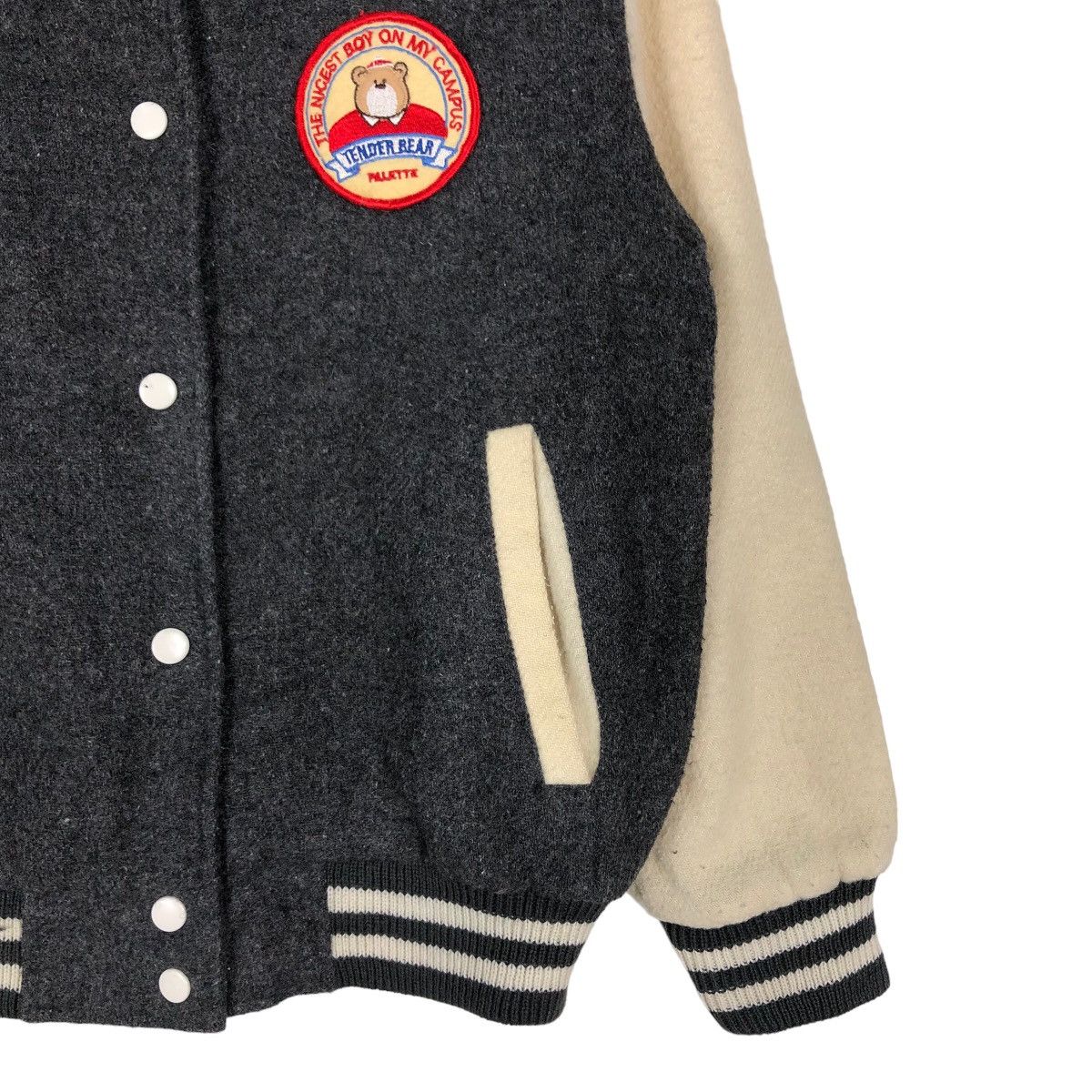 Japanese Brand 🔥Vintage Wool Varsity Jacket Snap Button Big Logo Size US S / EU 44-46 / 1 - 5 Thumbnail