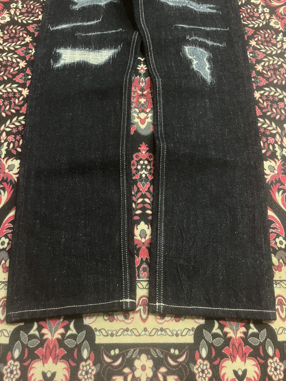 Kapital Vintage Japan Kyuten Okayama Dark Washed Sashiko Stitch Jean Size US 32 / EU 48 - 11 Thumbnail