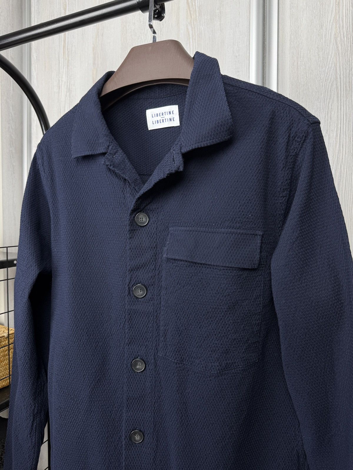 Libertine-Libertine Libertine Libertine navy blue pinnacle ls shirt overshirt Size US L / EU 52-54 / 3 - 4 Thumbnail