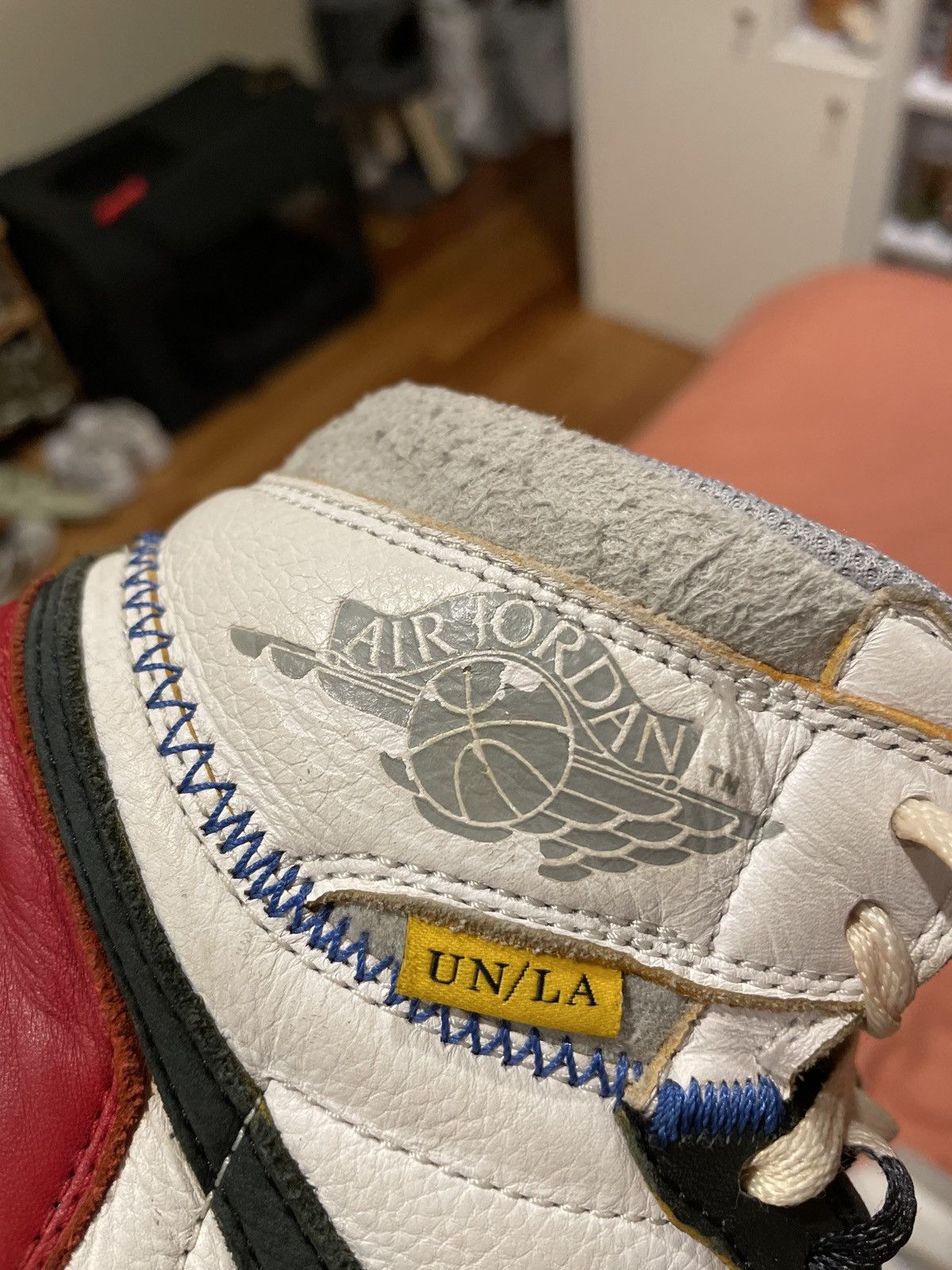Jordan Brand Union LA x Air Jordan 1 Retro High NRG 'Black Toe' Size US 8 / EU 41 - 5 Thumbnail