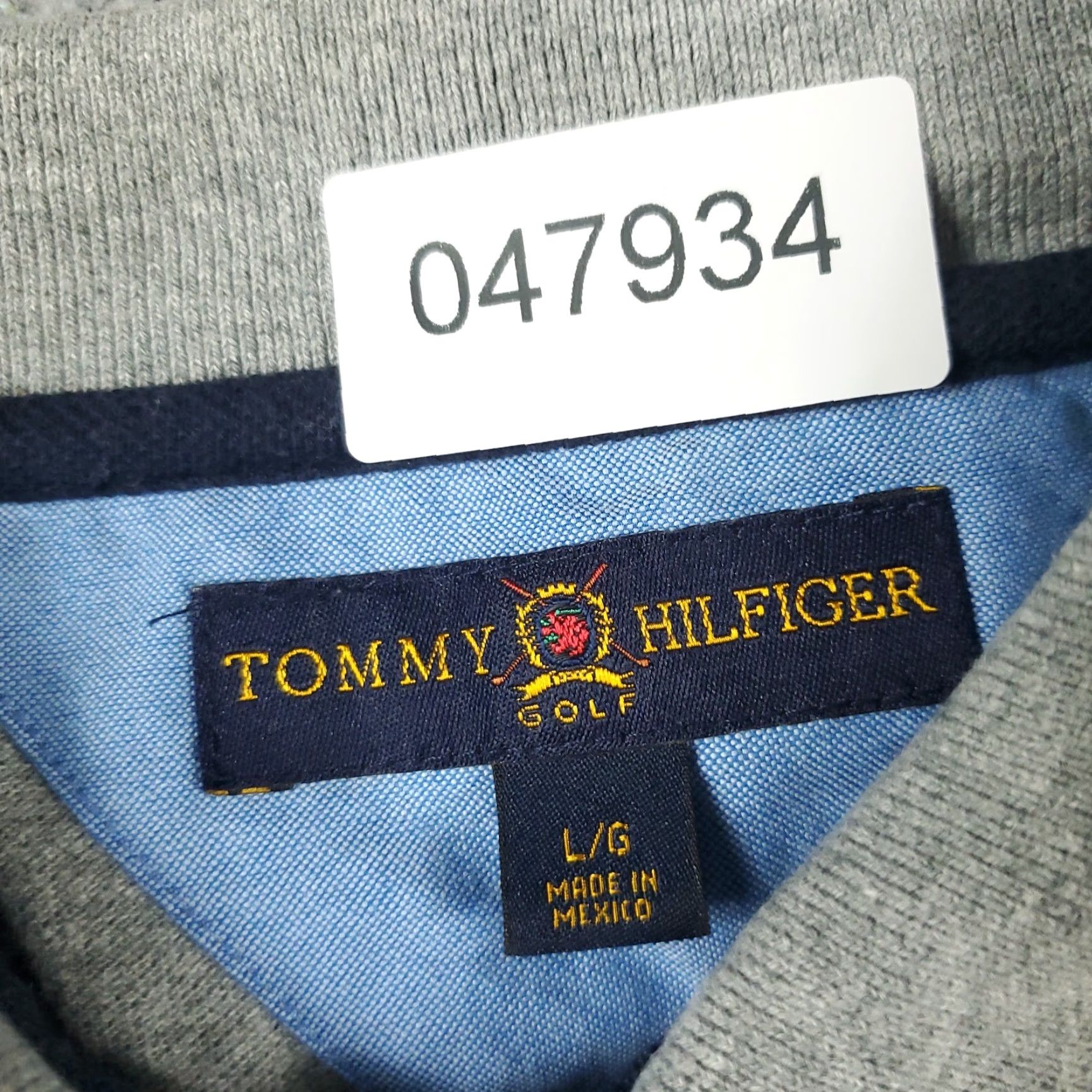 Tommy Hilfiger Tommy Hilfiger Polo Shirt Men Large Gray Casual Short Sleeve Size US L / EU 52-54 / 3 - 6 Thumbnail