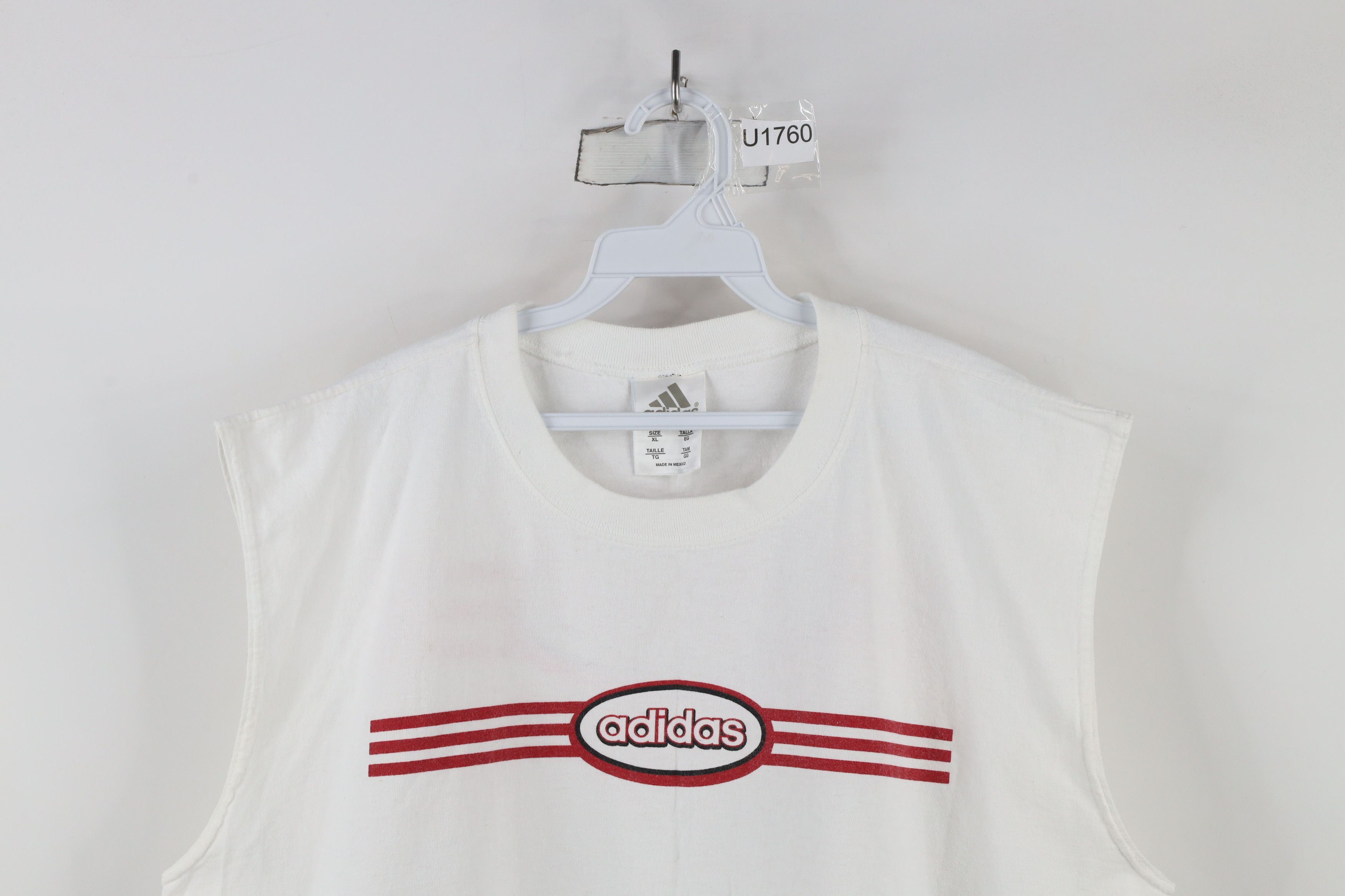 Adidas × Vintage Vintage Y2K 2004 Adidas Sleeveless Muscle T-Shirt Cotton Size US XL / EU 56 / 4 - 2 Thumbnail