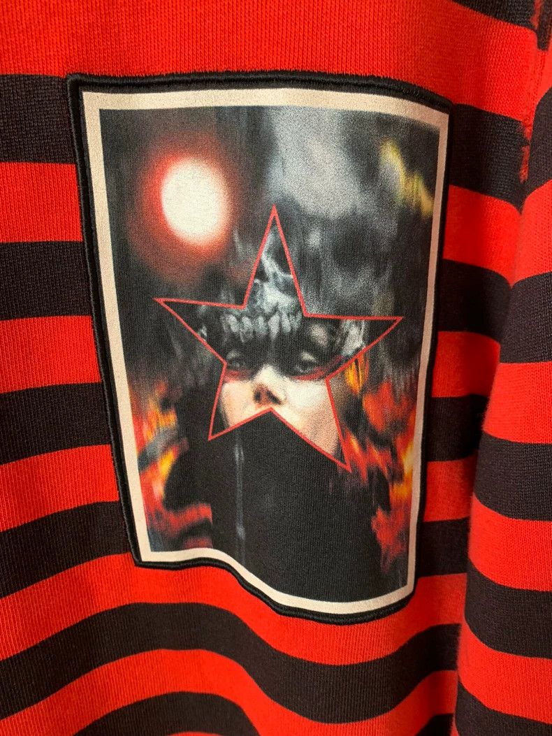Givenchy Givenchy GVC Destroyed Stripe Hoodie with Skull Element Pri Size US XS / EU 42 / 0 - 3 Thumbnail