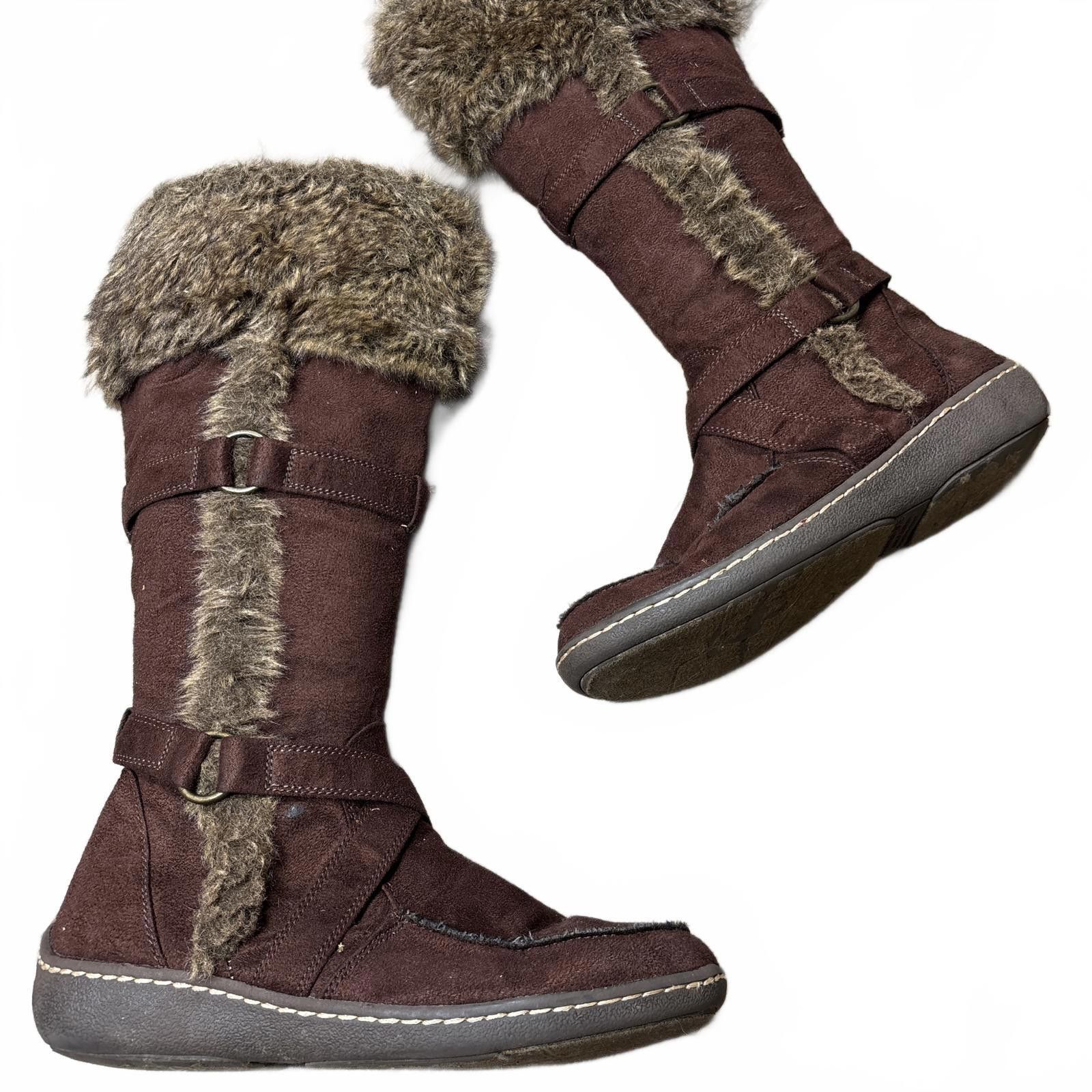 American Eagle Outfitters vintage fur brown fall boots Size ONE SIZE - 2 Thumbnail