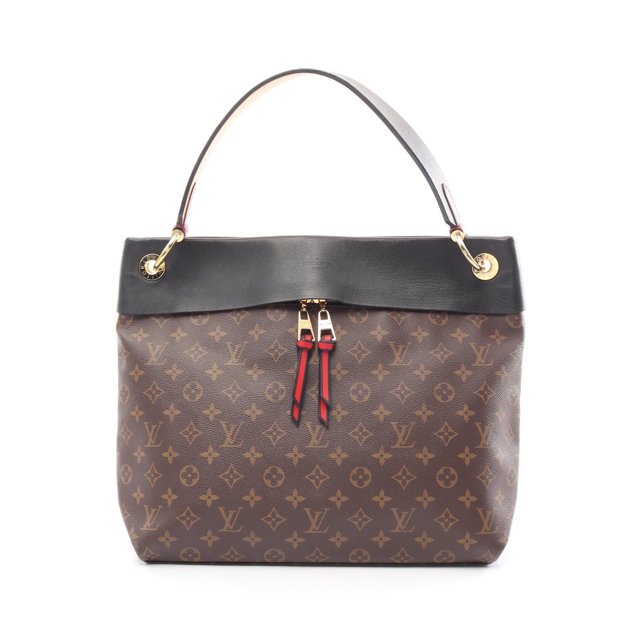 image of Louis Vuitton Tuileries Hobo One Shoulder Bag Pvc Leather Brown Black, Women's