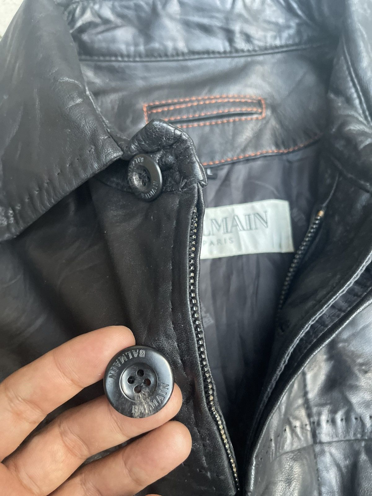 Balmain BALMAIN Paris Black Leather Jacket Size US L / EU 52-54 / 3 - 5 Thumbnail