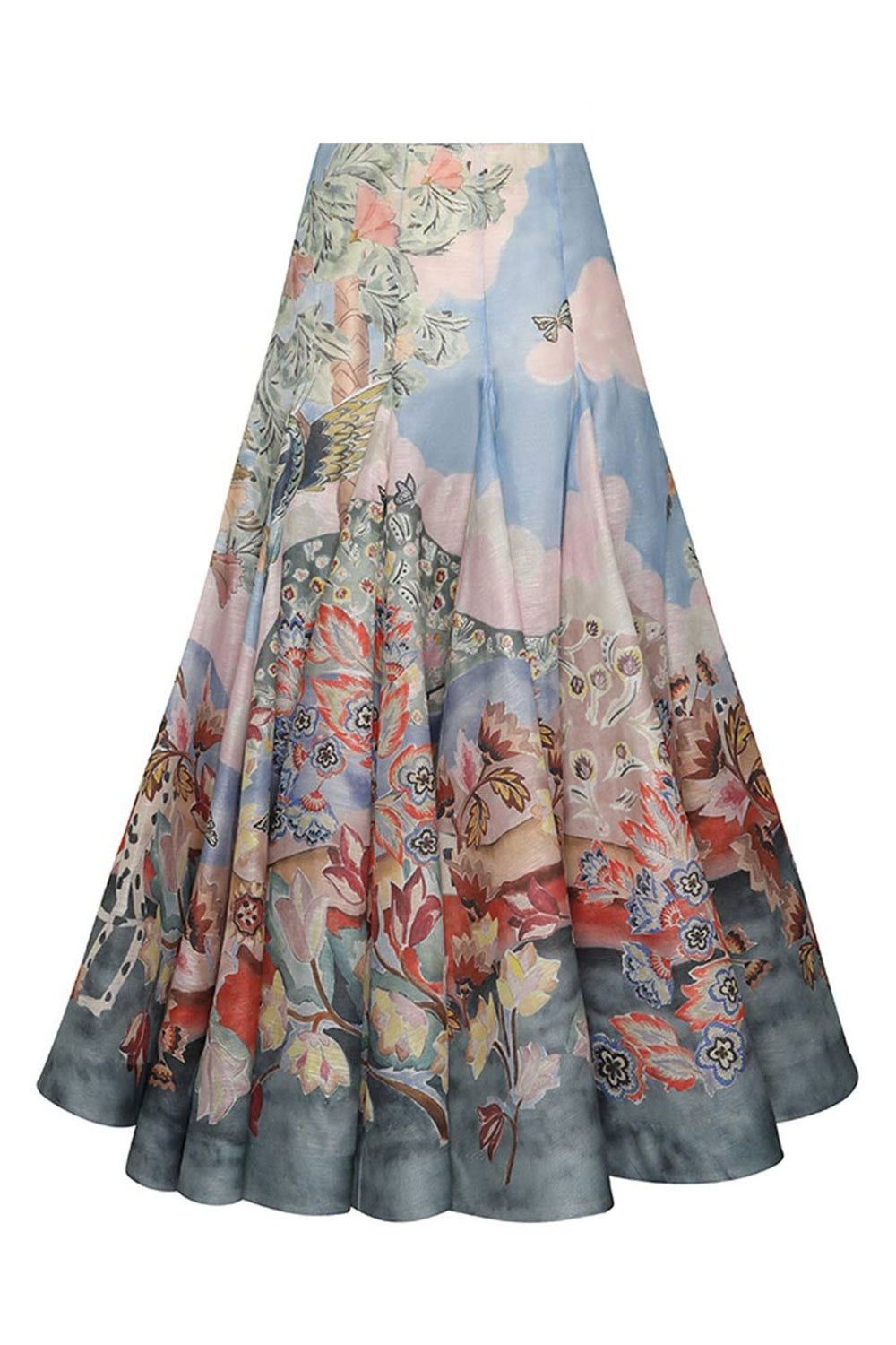 Zimmermann oc11z0725 Illustration Godet Skirt in Multicolor Size 28" / US 6 / IT 42 - 1 Thumbnail