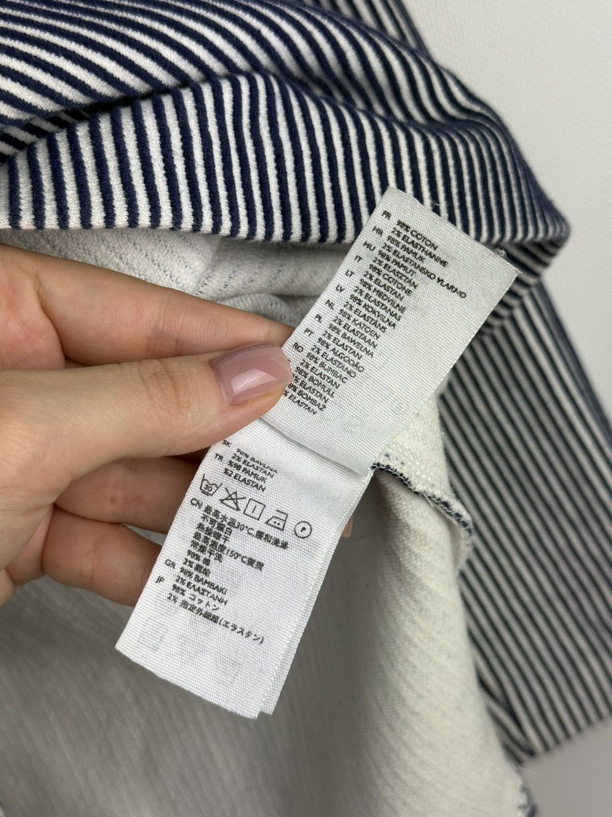 Cos Cos Avant-garde Striped High Neck Cotton Sweater Pullover Size S / US 4 / IT 40 - 12 Thumbnail