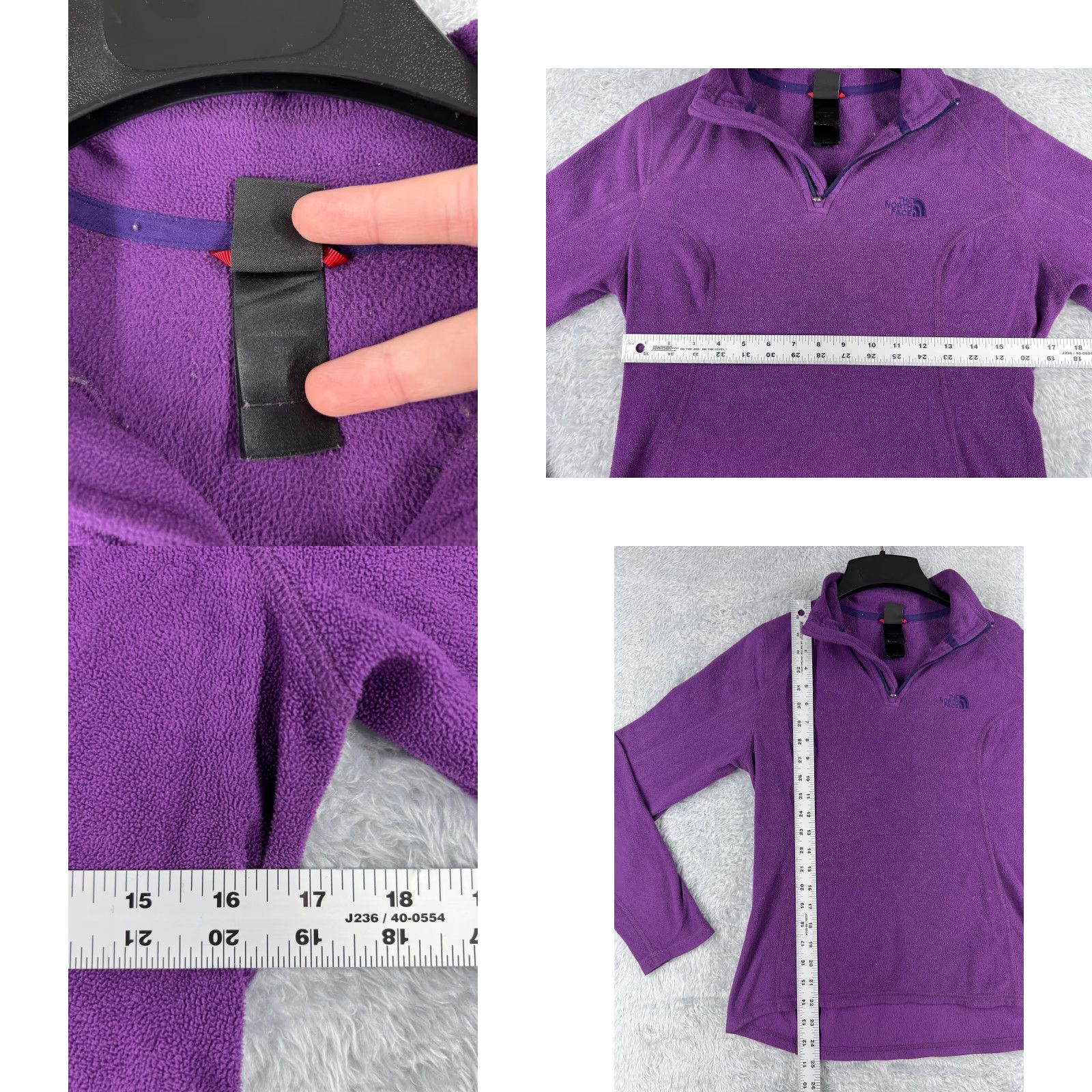The North Face The North Face Womens Small Purple Pullover Sweatshirt Polyester Fleece Sweater Hoodie Size S / US 4 / IT 40 - 8 Thumbnail