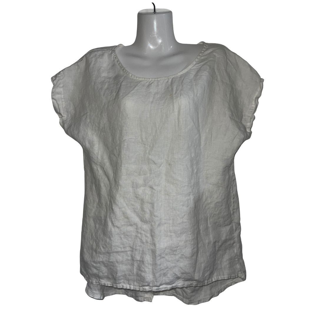 Other Terzo Millennio Tunic 100% Linen Top Blouse Size Small Italy Size S / US 4 / IT 40 - 3 Thumbnail