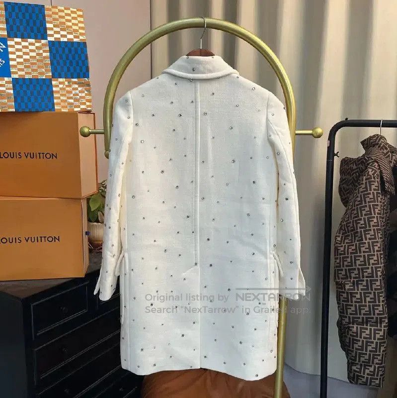 Miu Miu Miu Miu White Button-Up Women's Coat . Size S / US 4 / IT 40 - 2 Thumbnail