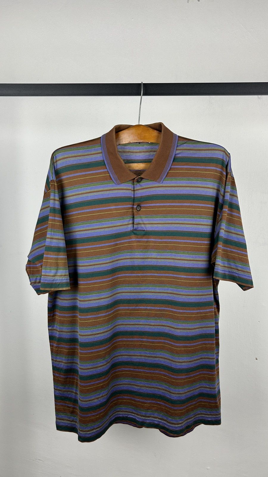 Christian Dior Monsieur × Vintage 1990s Christian Dior Monsieur - Striped Polo Size US L / EU 52-54 / 3 - 8 Thumbnail