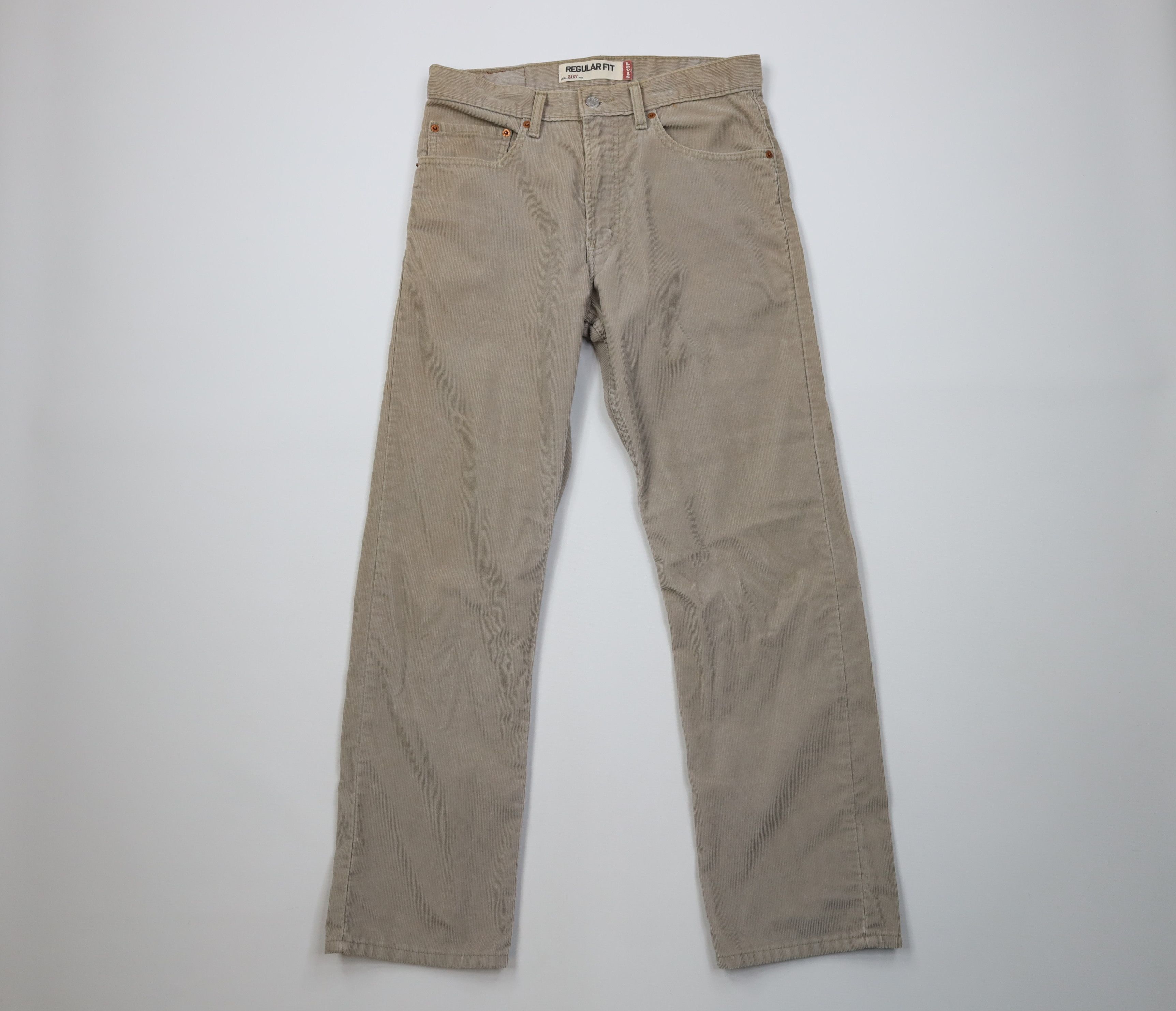 Levi's Vintage Y2K Levis 505 Regular Straight Leg Corduroy Pants Size US 31 - 1 Thumbnail