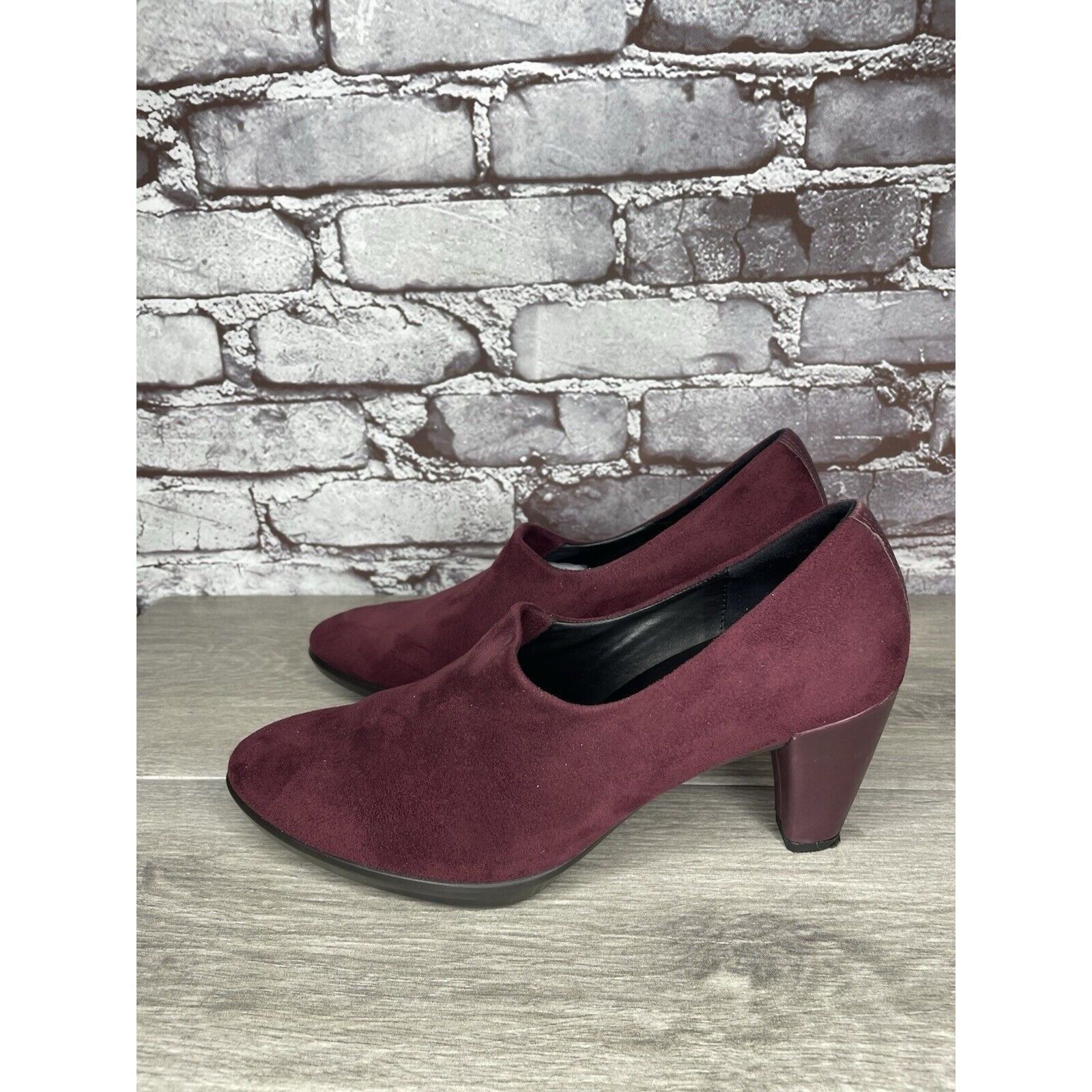 Ecco Ecco Danish Design Purple Plum Suede Leather Pumps Heels Wom Size US 9 / IT 39 - 12 Thumbnail