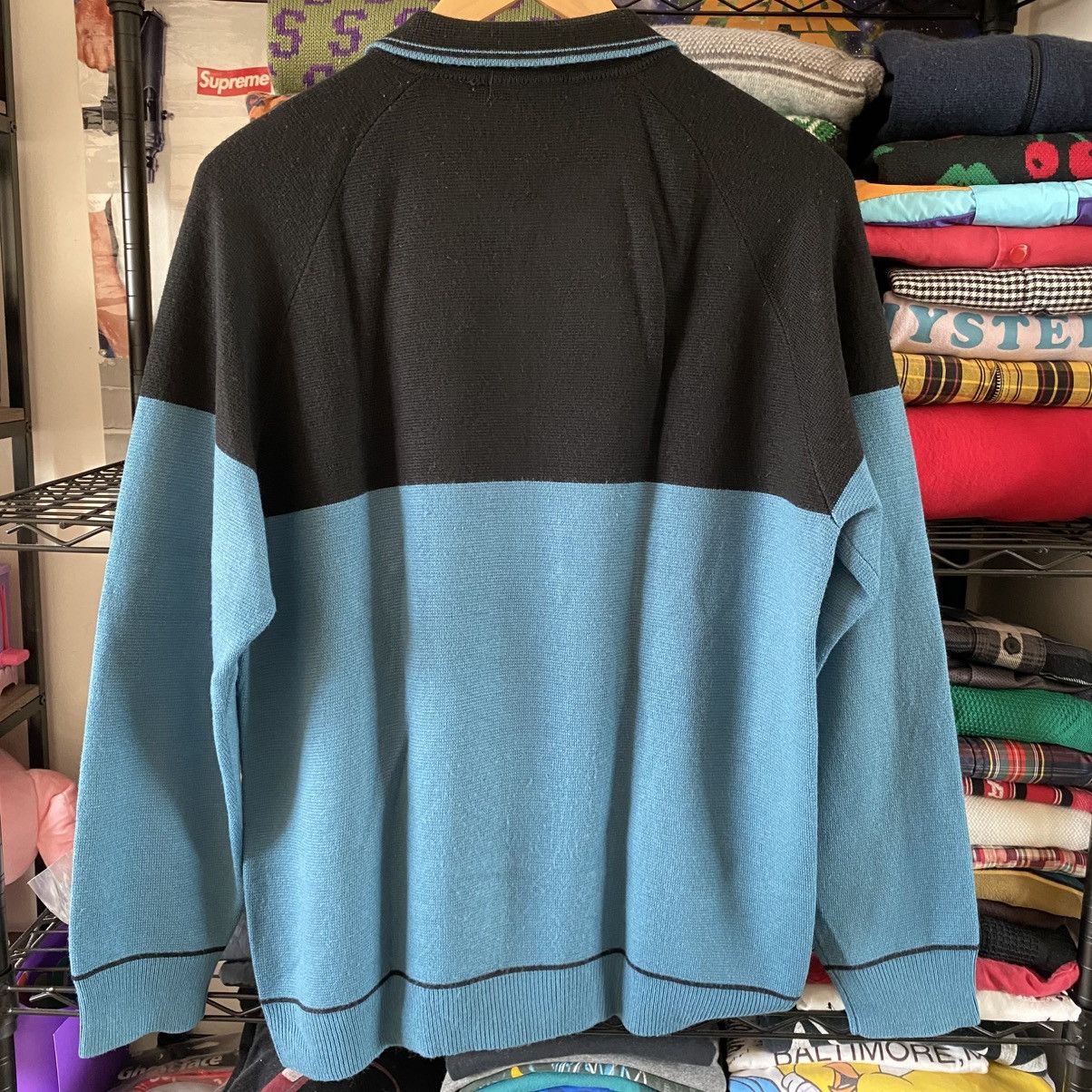 Supreme Supreme Color Blocked Zip Up Sweater Blue 2019 Cardigan Size US XL / EU 56 / 4 - 6 Thumbnail