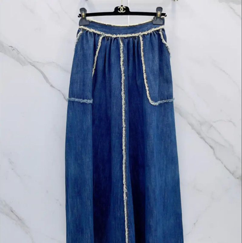 Dior Dior Blue Cotton Midi Skirt for Women 0089 Size 27" / US 4 / IT 40 - 1 Thumbnail