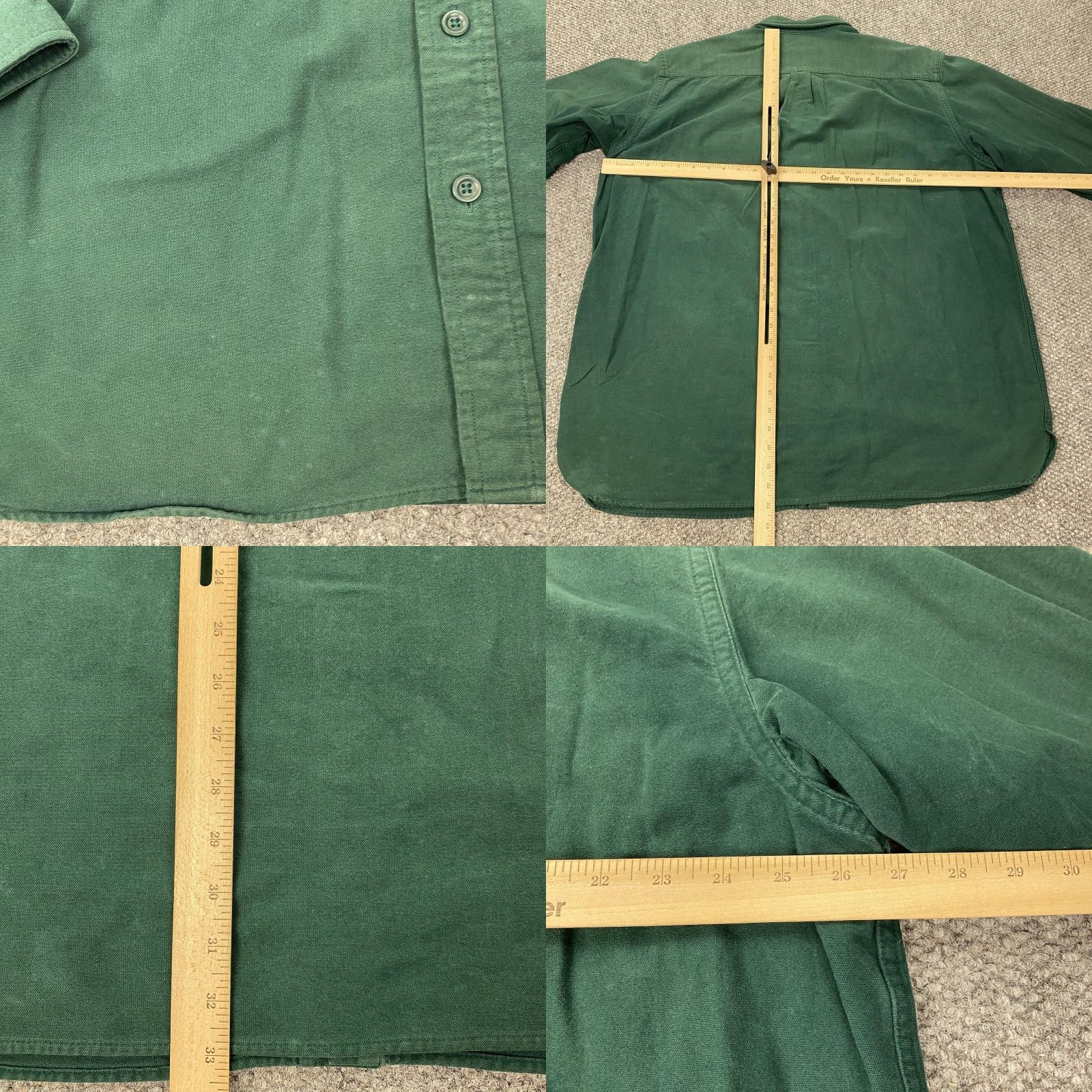 Vintage L.L. Bean Vintage Flannel Button-Up Shirt Mens 2XLT Green Long Sleeve Classic Fit Size US XXL / EU 58 / 5 - 8 Thumbnail
