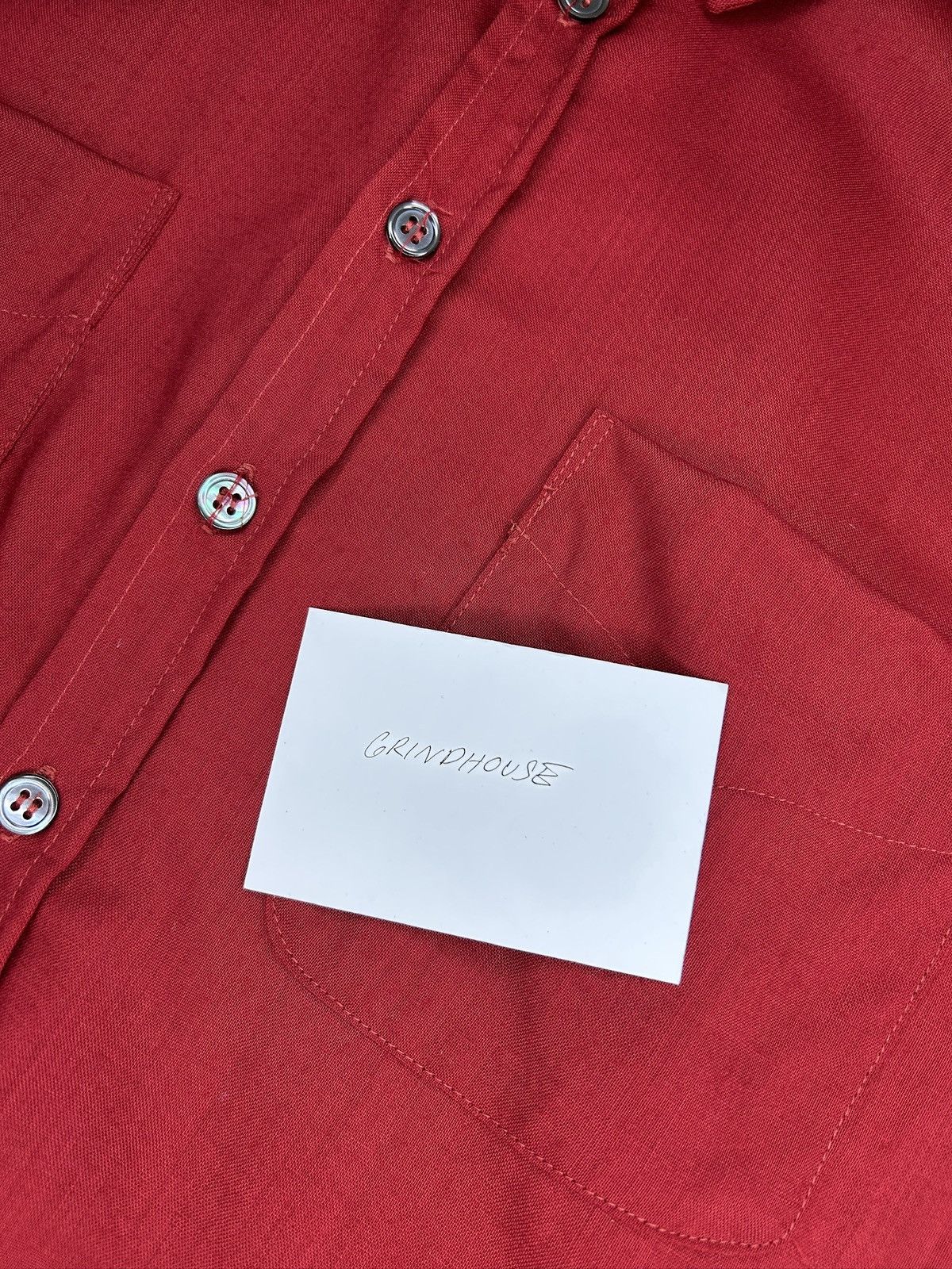 Paul Harnden Shoemakers Red Wool Button Up Shirt Size S / US 4 / IT 40 - 6 Thumbnail