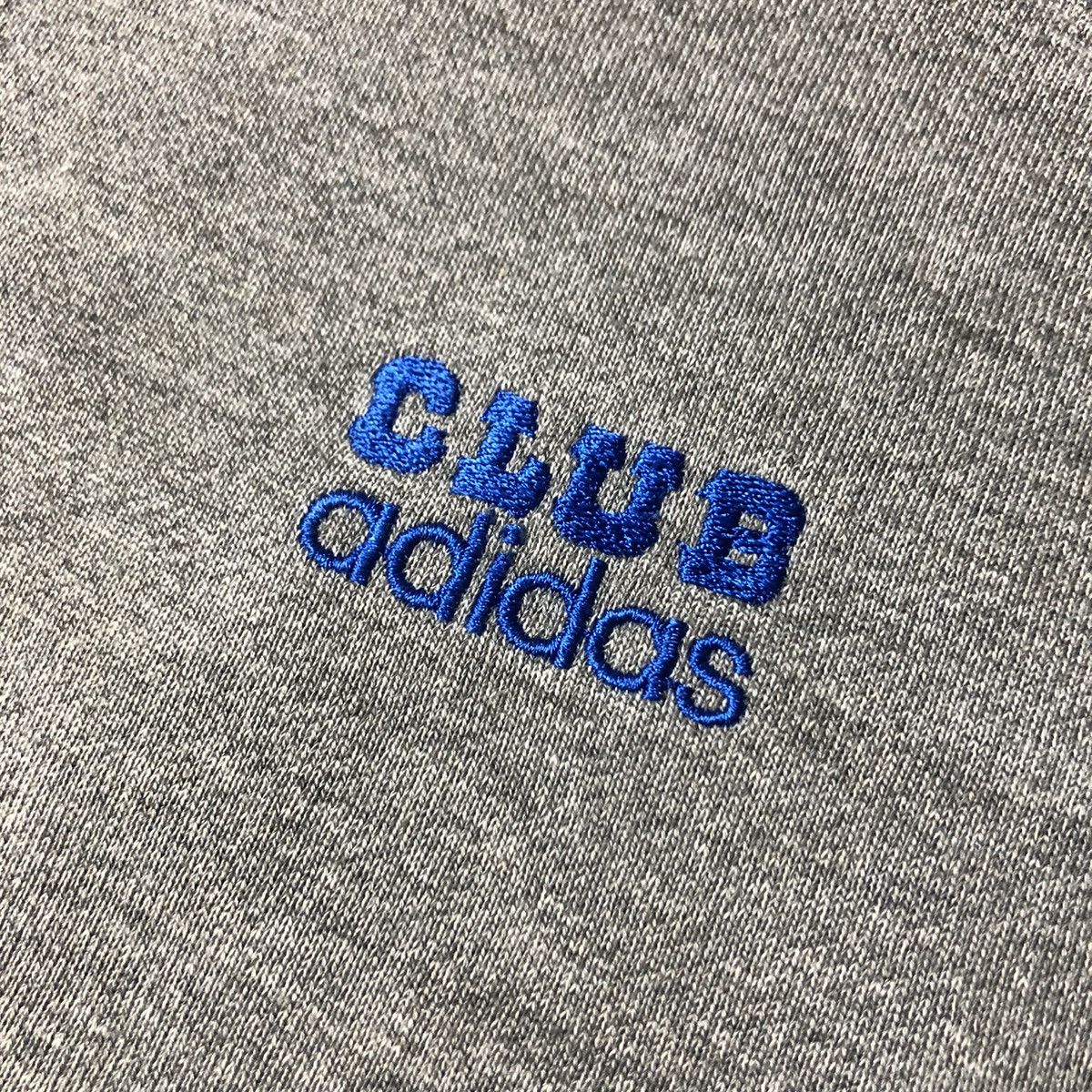Adidas Vintage 80s Adidas Club Grey Zip Hoodie by Descente Size US L / EU 52-54 / 3 - 7 Thumbnail